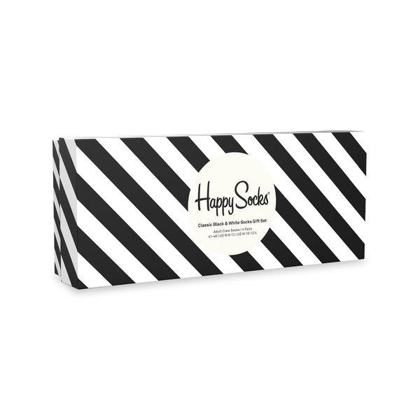 Happy Socks 4-Pack Classic Black & White Socks Gift Set Multipack,Socken Waden