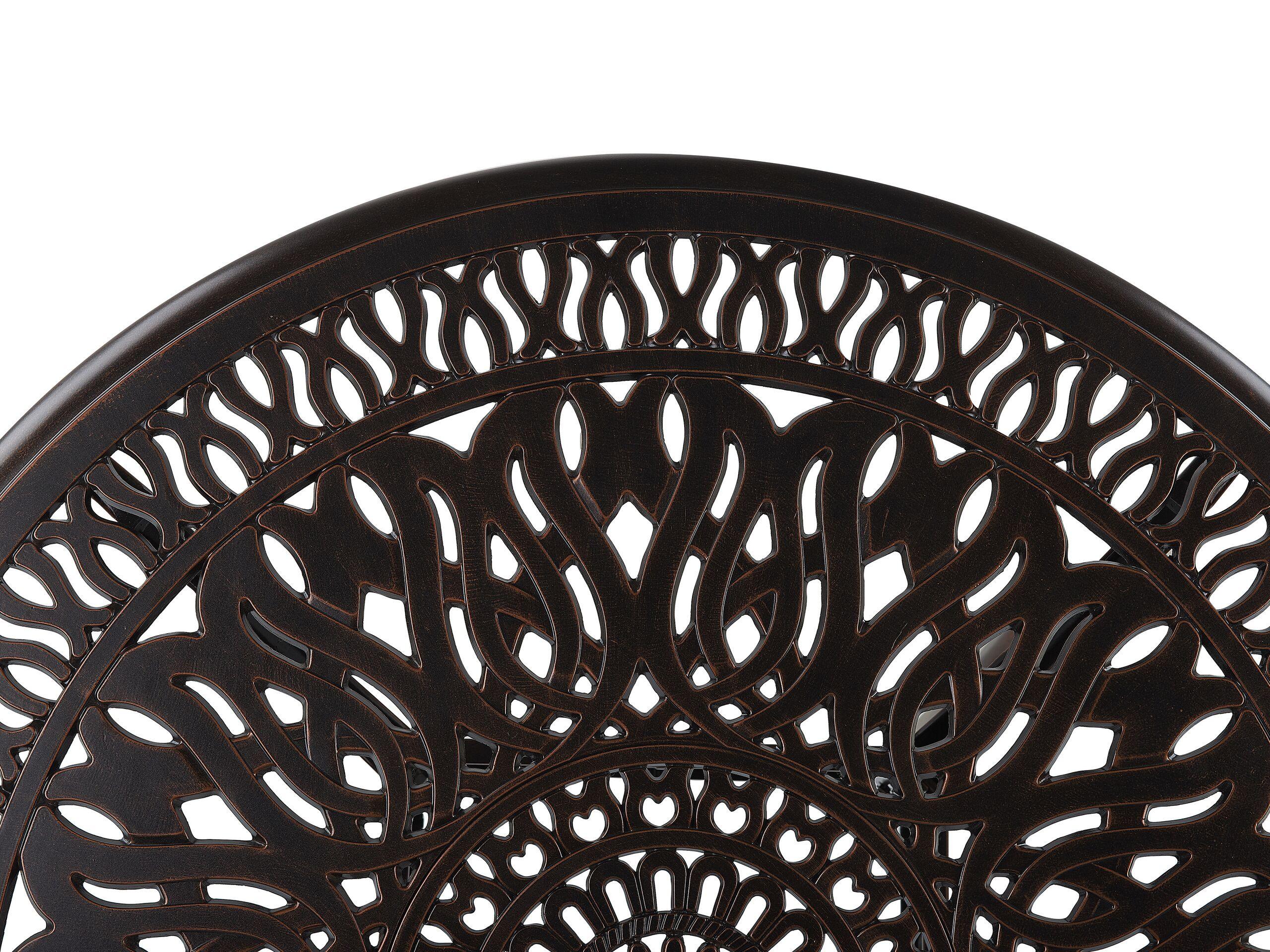 Beliani Gartentisch für 4 Personen aus Aluminium Rustikal ANCONA