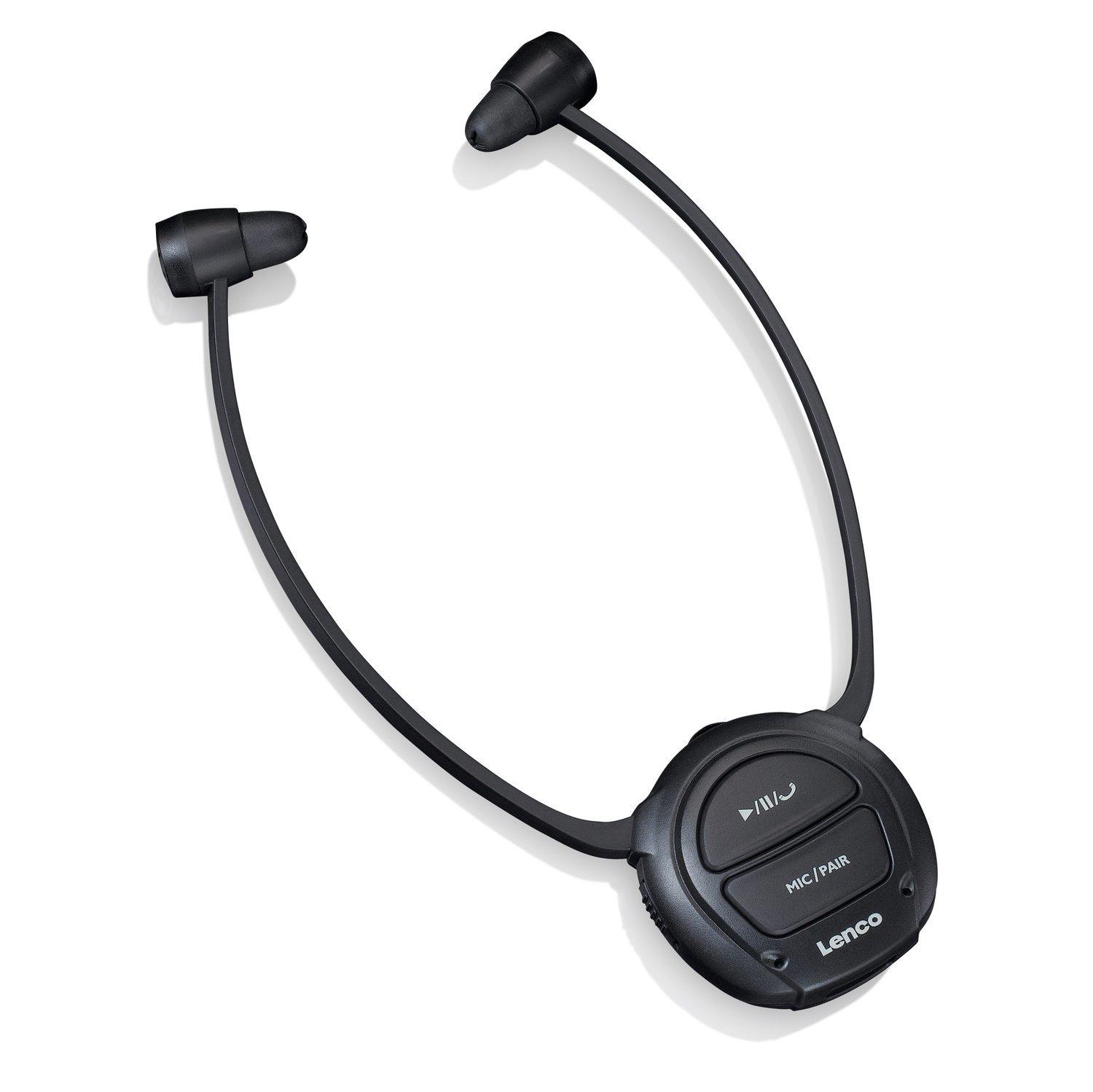 Lenco Lenco HPW-400BK Kopfhörer Kabellos im Ohr Bluetooth Schwarz