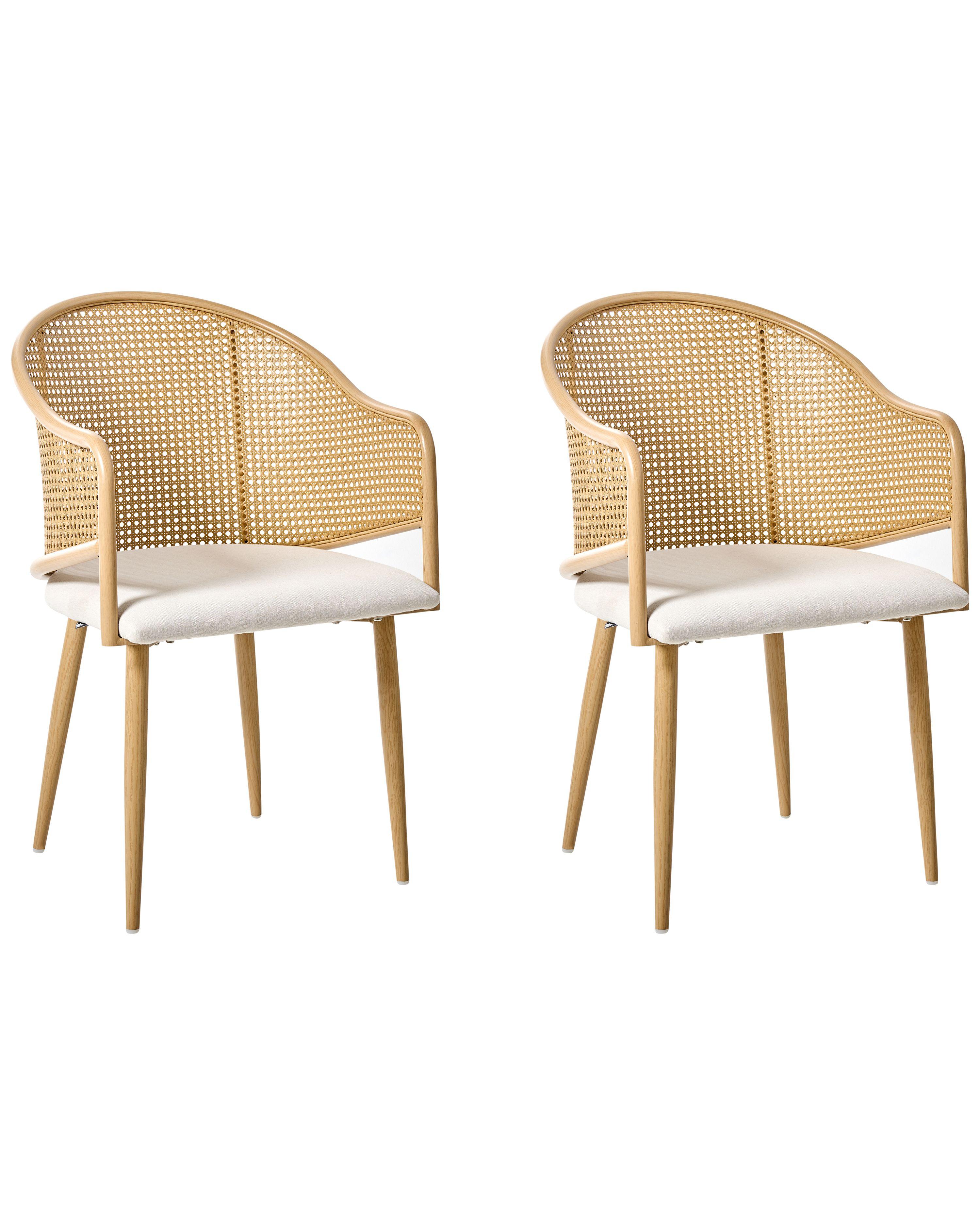 Beliani Esszimmerstuhl 2er Set aus Eisen Retro WEIMAR