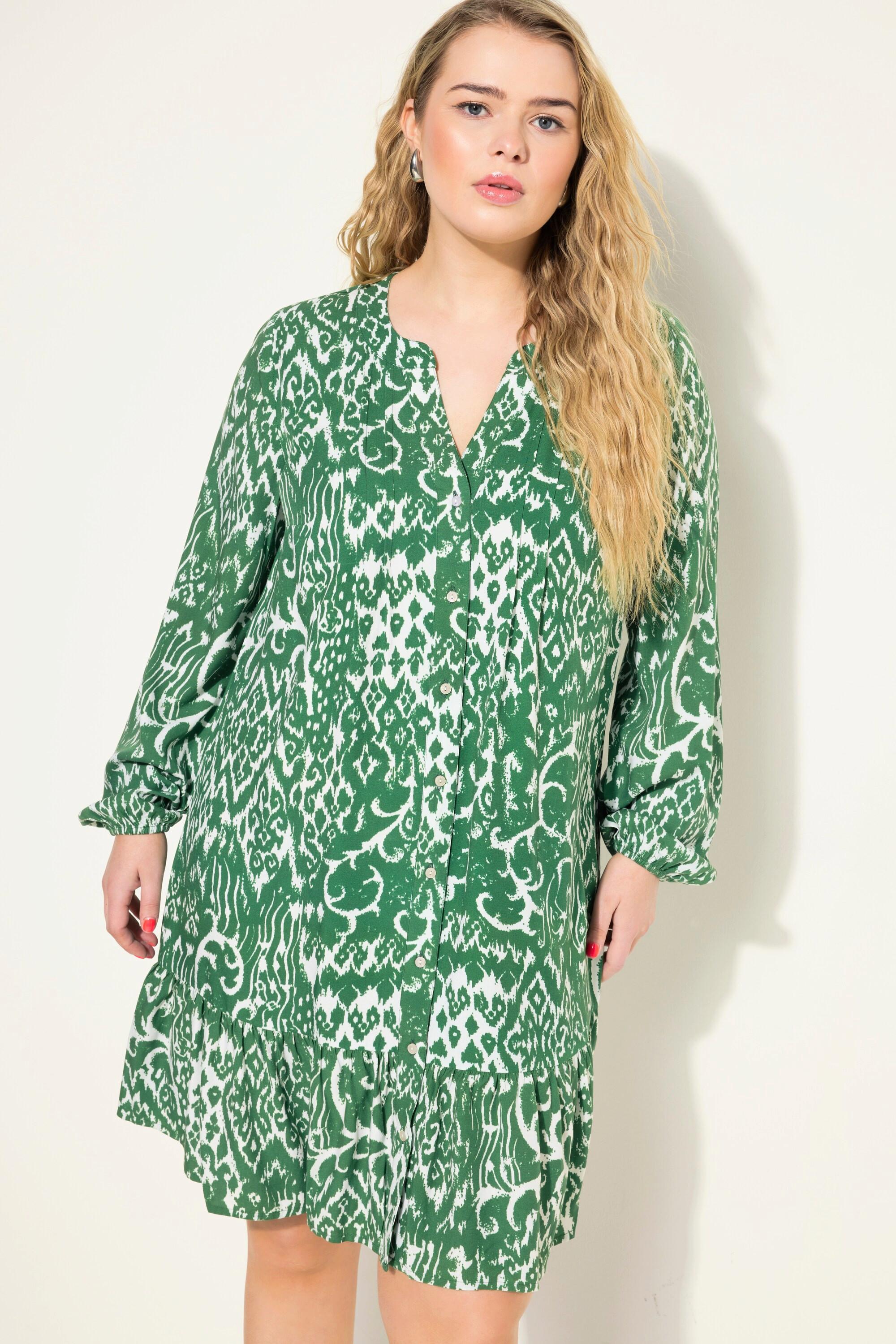 Studio Untold Kurzes Kleid Grafischer Print Ballon-Ärmel