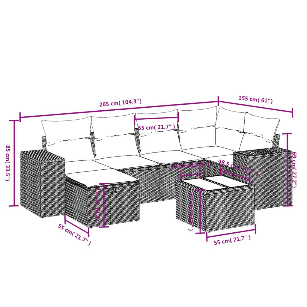 VidaXL Garten sofagarnitur poly-rattan