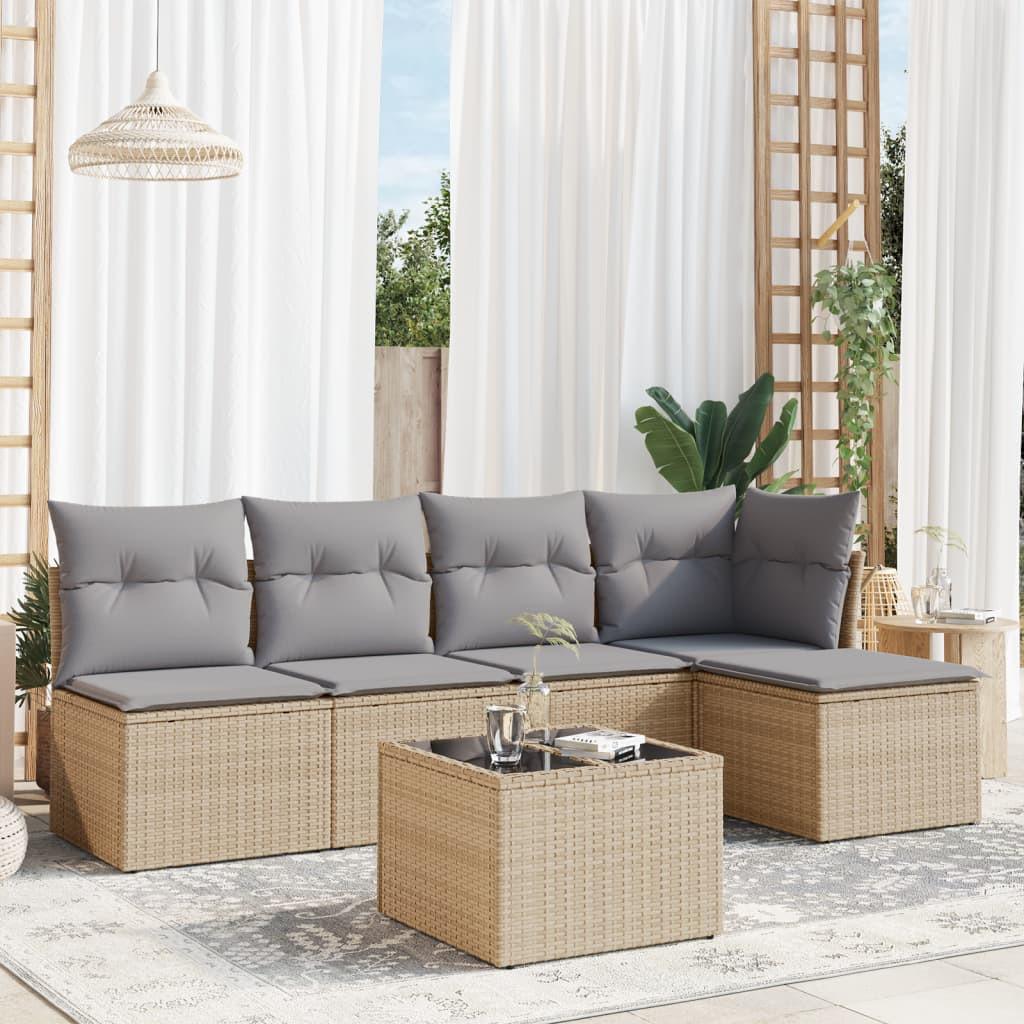 VidaXL Garten sofagarnitur poly-rattan