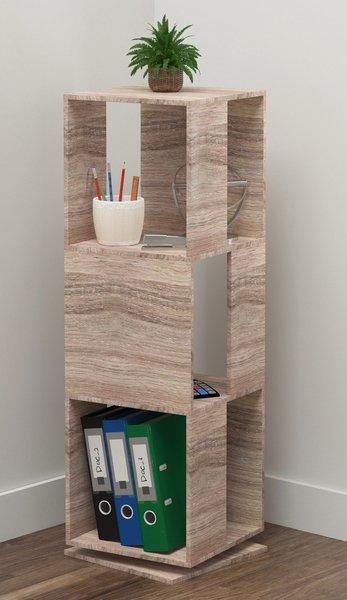 VCM Holz Stand Regal Büroregal Aktenregal Bücherregal drehbar Rondell Stifta XL