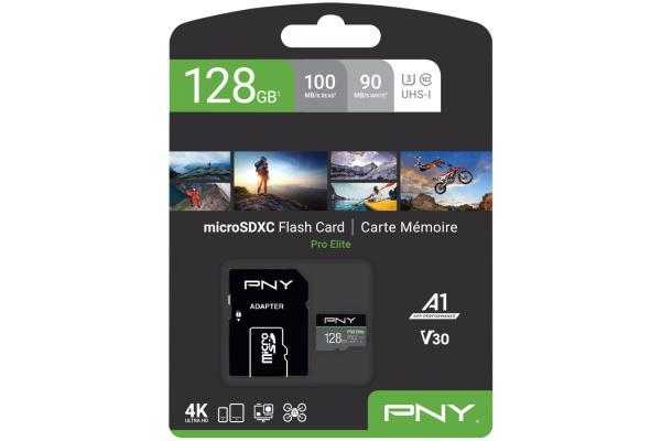 PNY PNY micro-SDXC Pro Elite 128GB P-SDU128V31100PRO-GE UHS-I U3 A1 & adapter