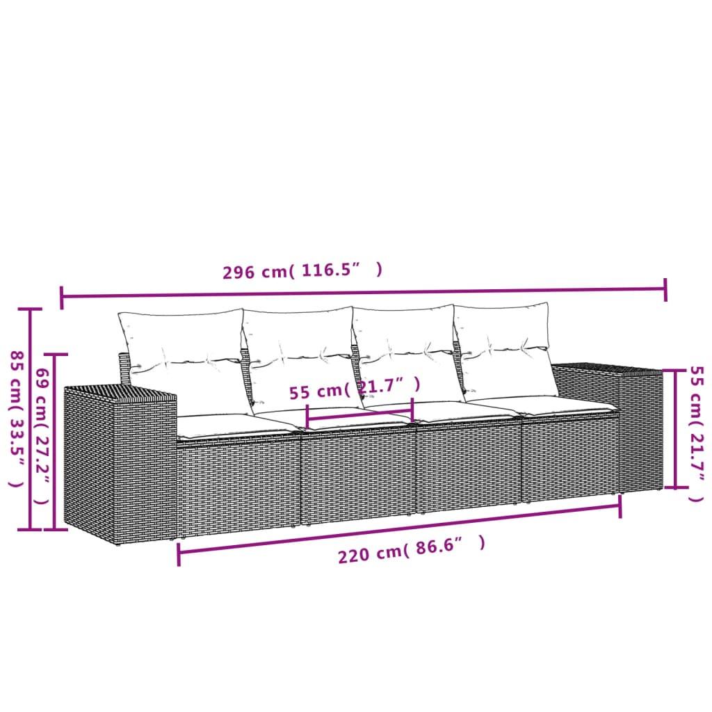 VidaXL Garten sofagarnitur poly-rattan