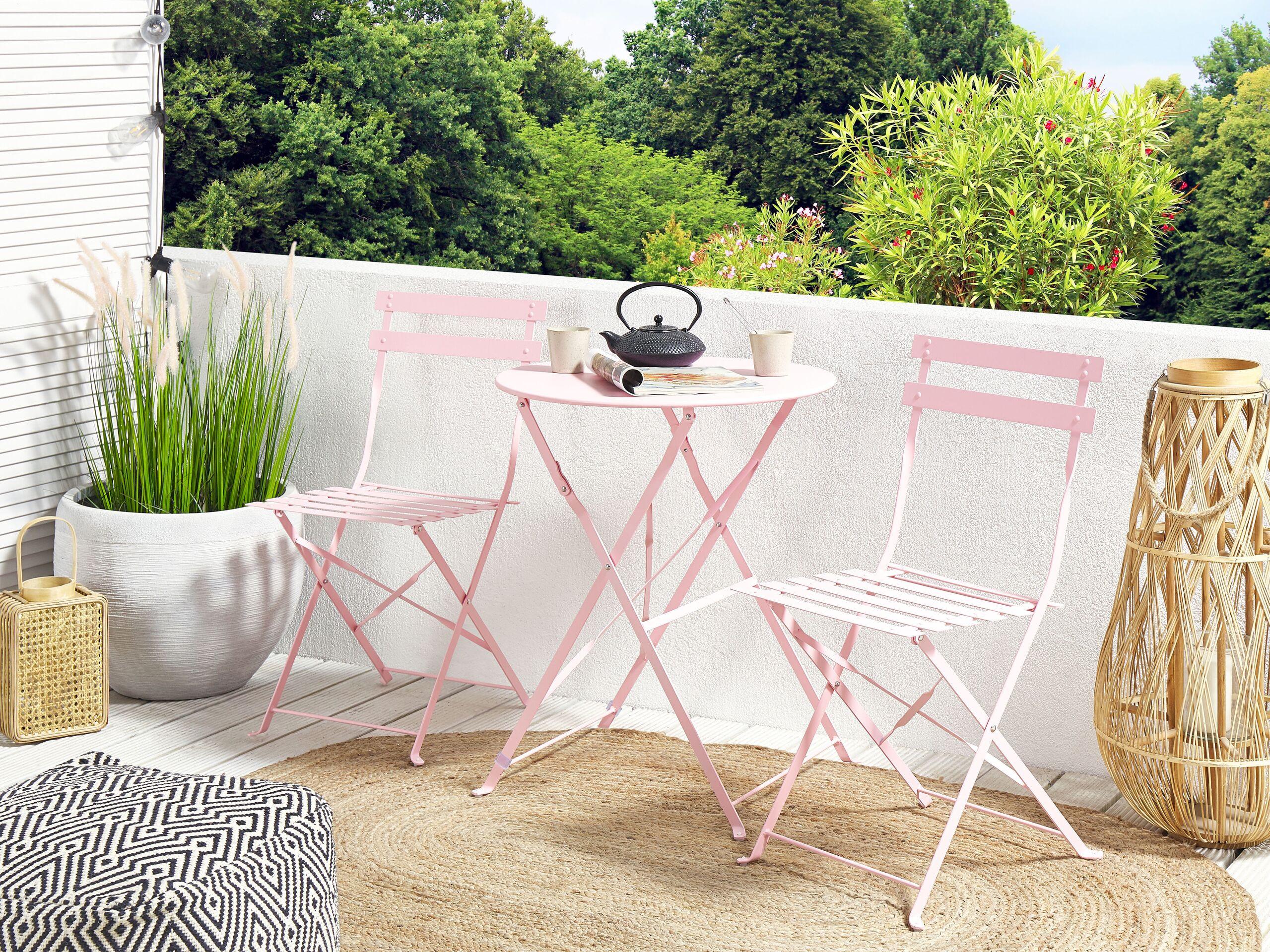 Beliani Bistro Set aus Stahl Modern FIORI