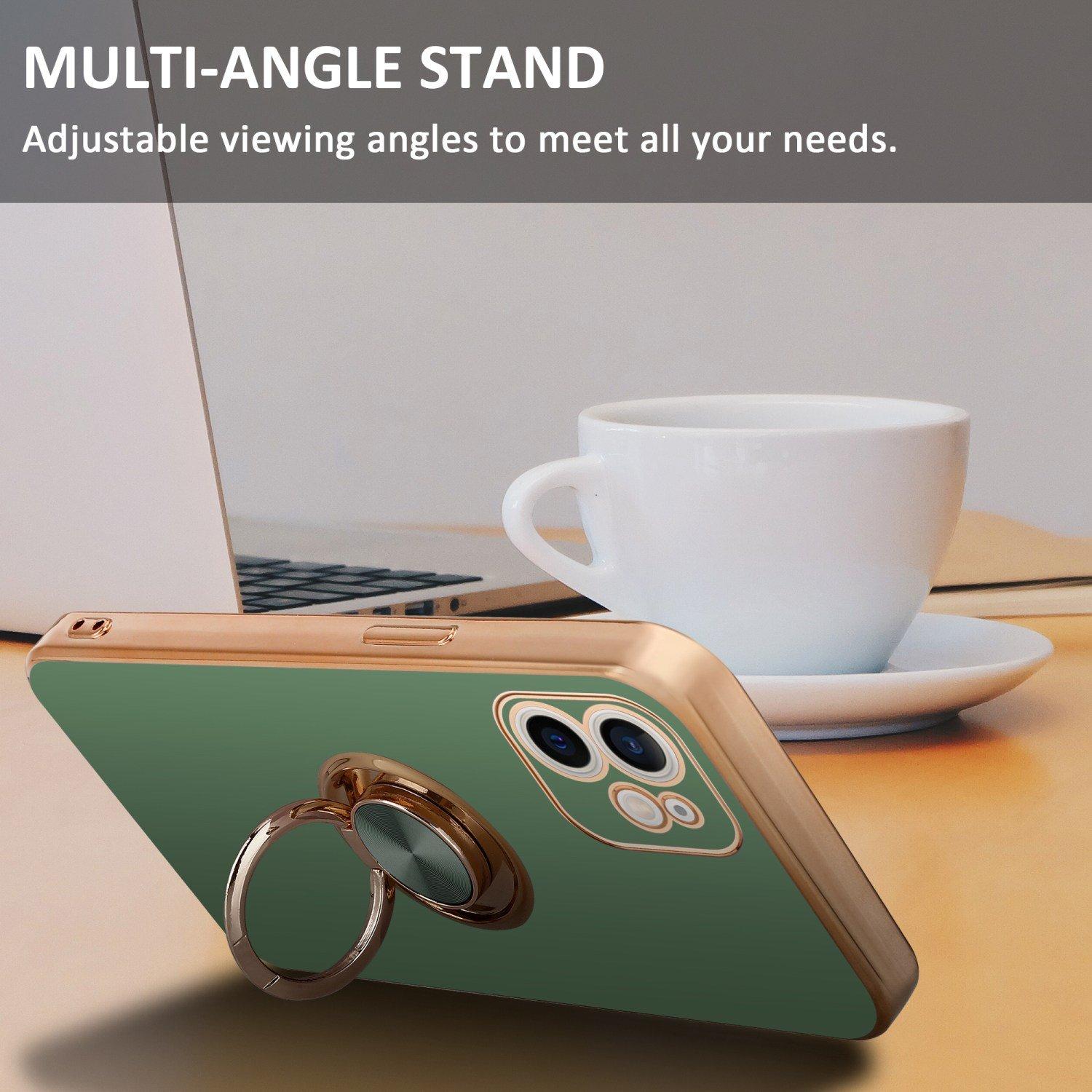 Cadorabo Hülle für Apple iPhone 12 mit Ring - Schutzhülle