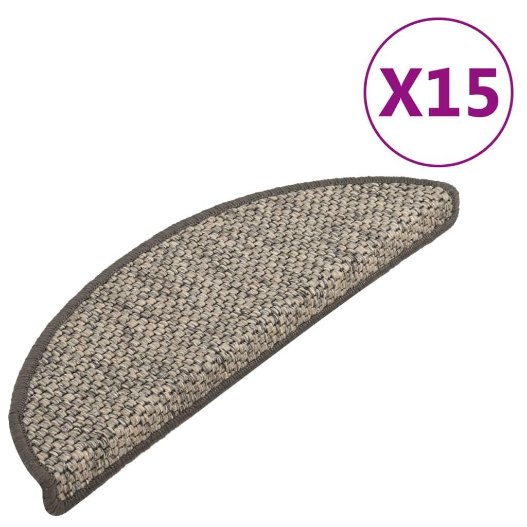 VidaXL Treppenmatten selbstklebend 15 stk. gewebe