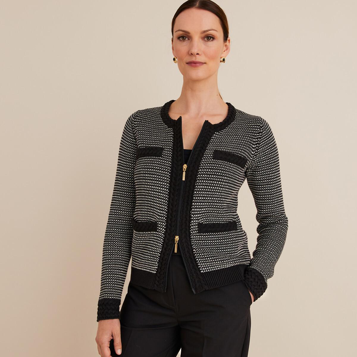 La Redoute Collections Cardigan mit rundem Ausschnitt