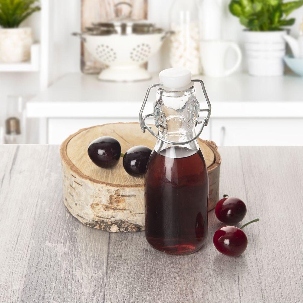 Orion Kleine Glasflasche 160 ml mit dicht schließendem Bügelverschluss