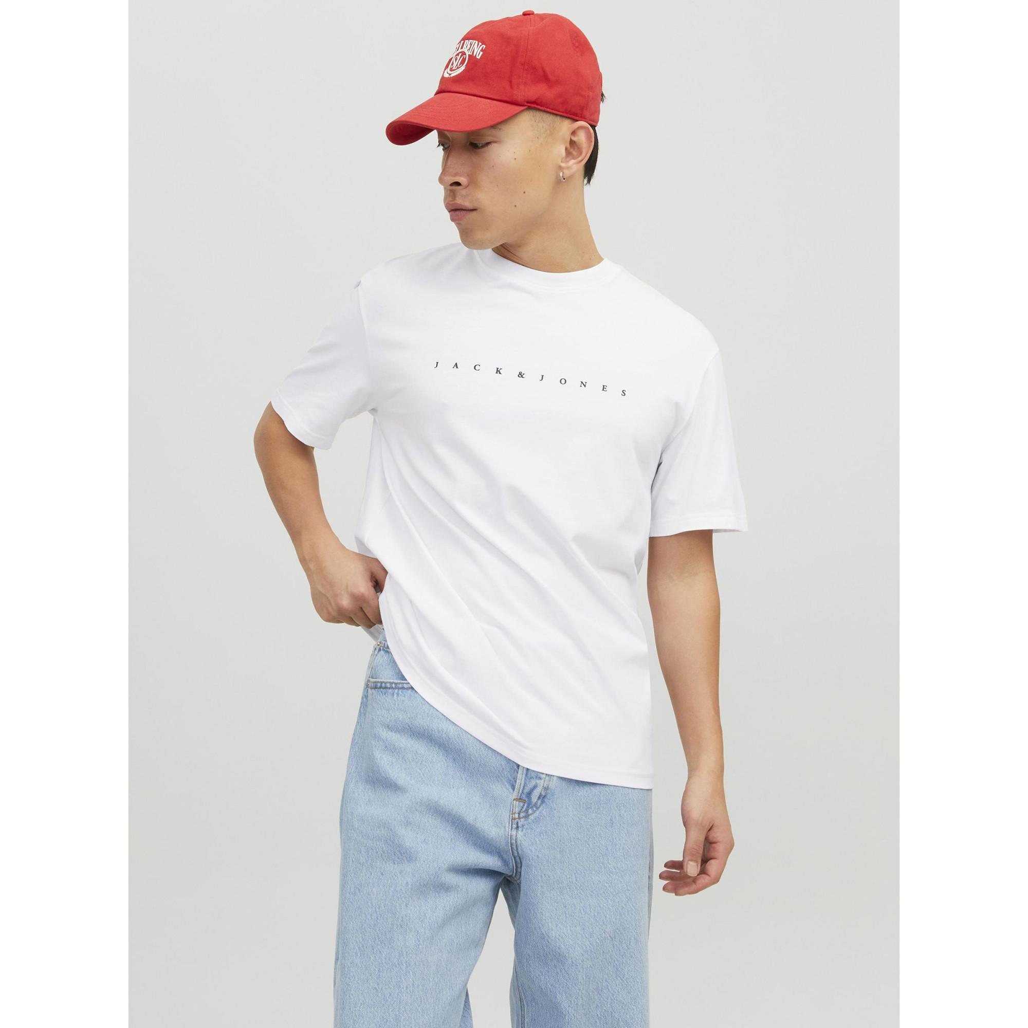 JACK & JONES JJE Star T-Shirt mit Pigmentprint