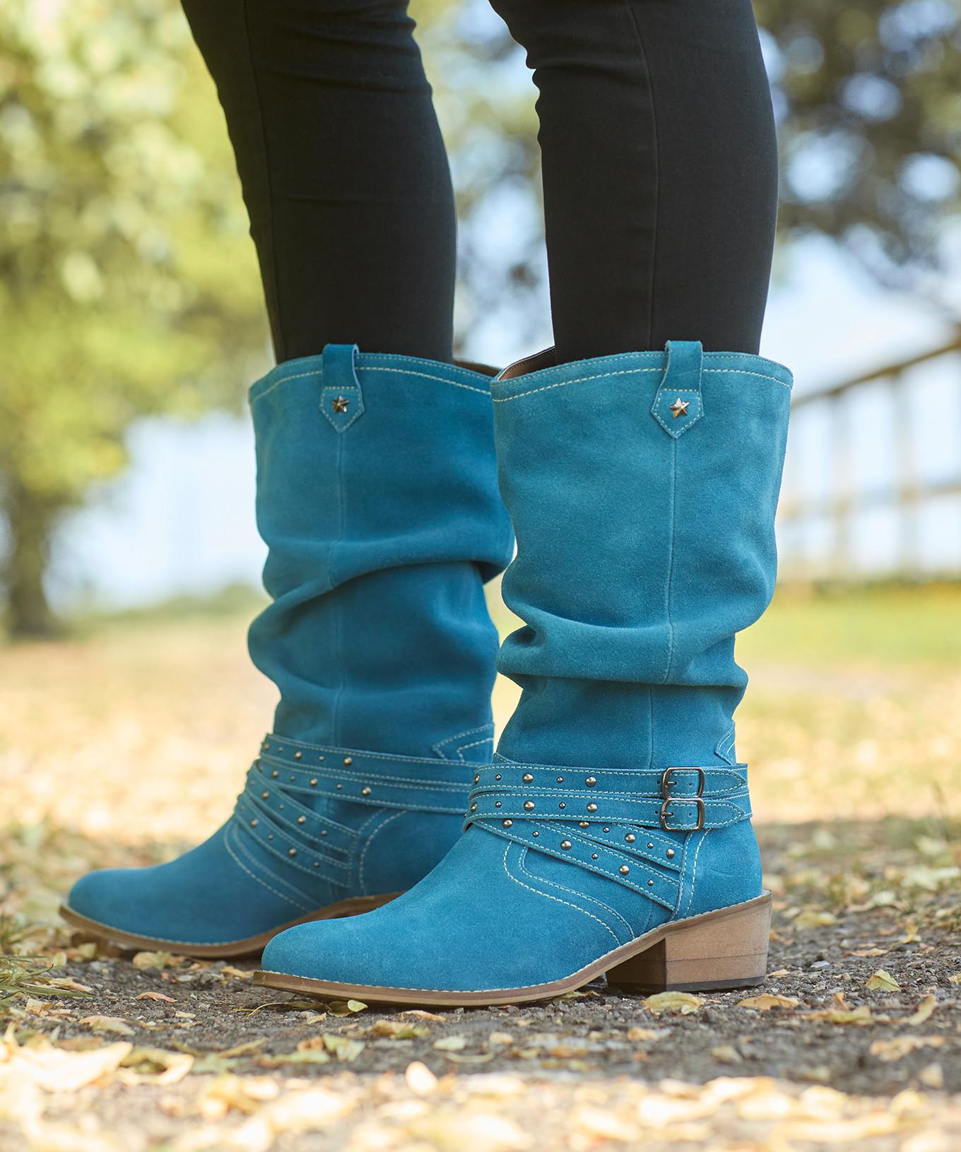 Joe Browns Western-Wildleder-Slouch-Stiefel