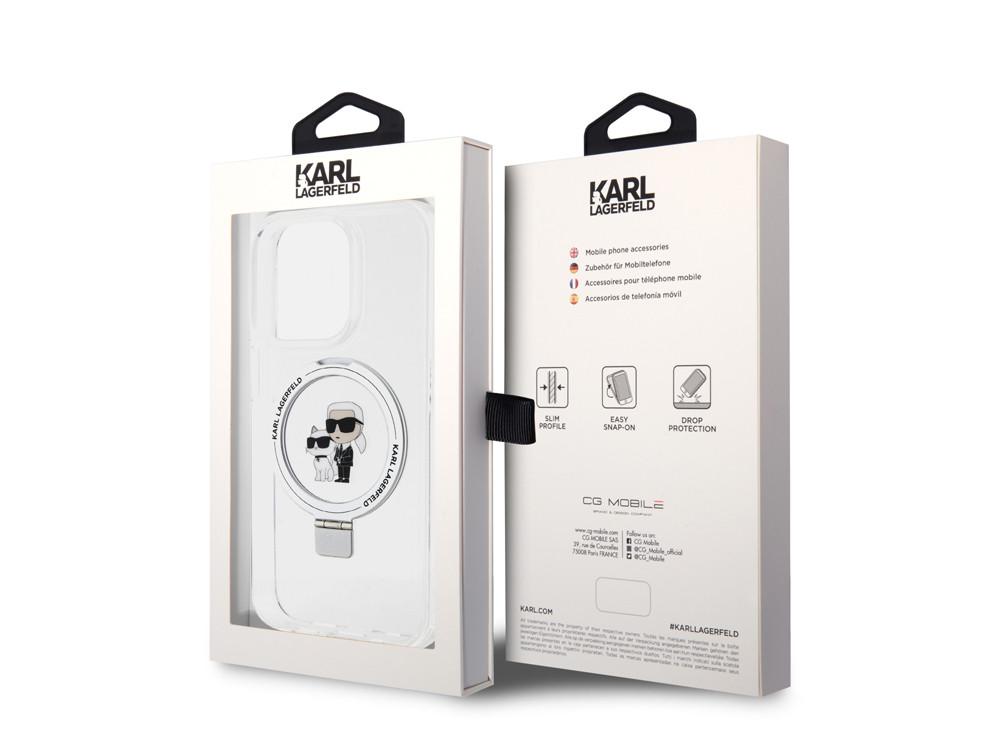 KARL LAGERFELD Hülle iPhone 15 Pro Karl und Choupette