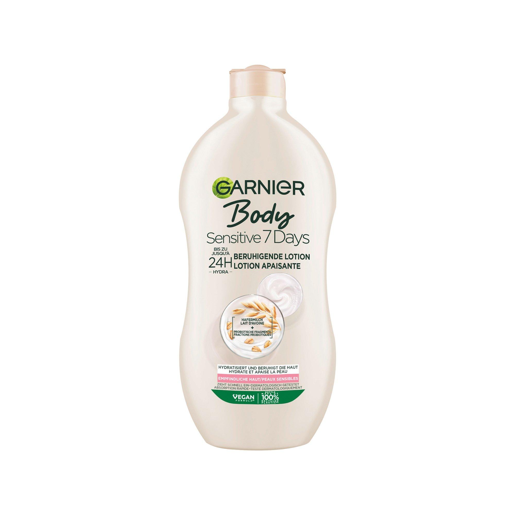 GARNIER Body Sensitiv 7 Tage Beruhigende Milk mit Hafermilch für trockene und empfindliche Haut