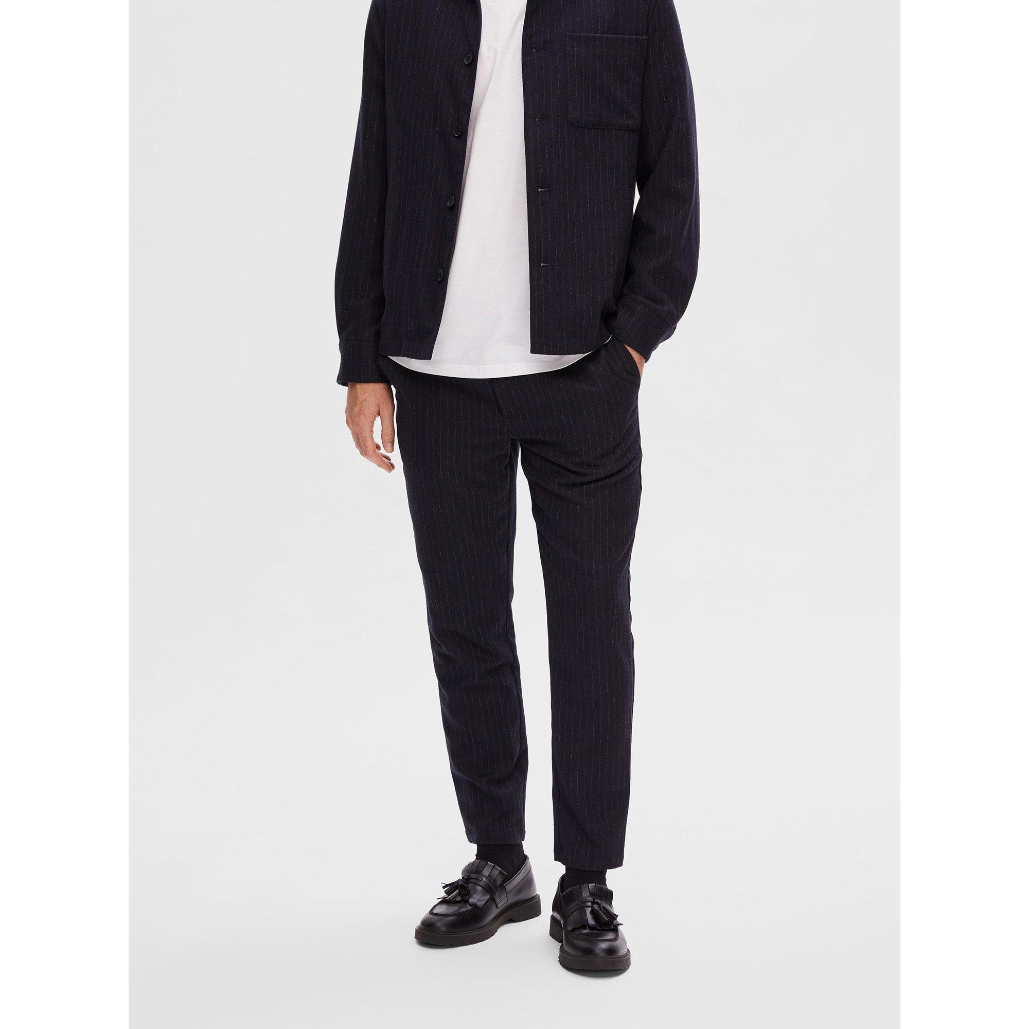 SELECTED SLHSlim-Ayr Pinstriped Elastic Slim Fit Hose