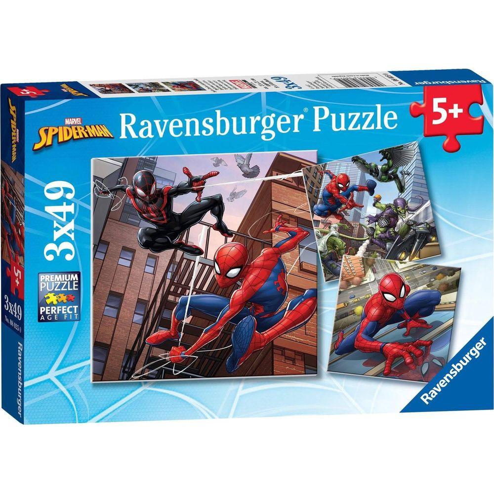 Ravensburger Puzzle Spiderman beschützt die Stadt (3x49)