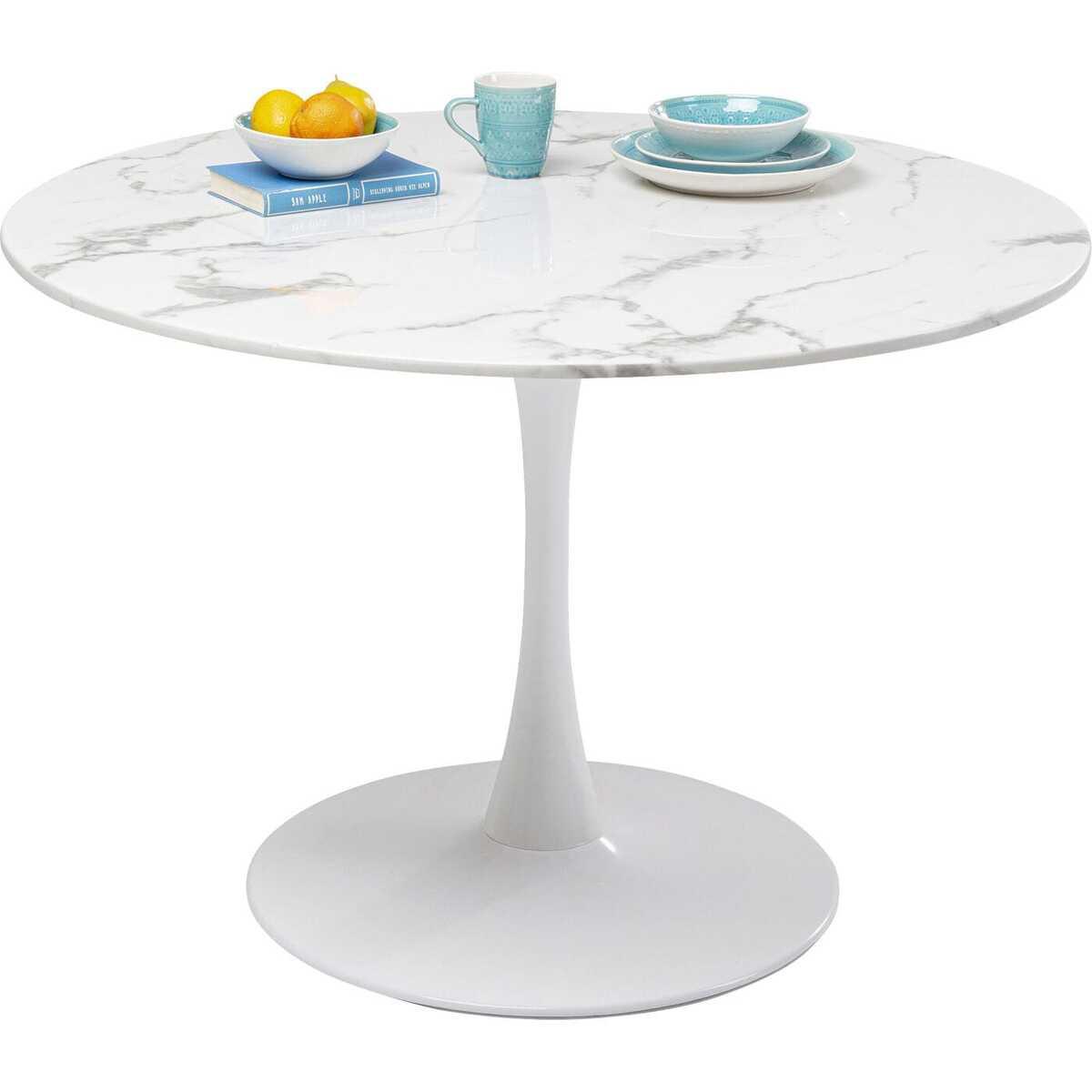 KARE Design Tisch Veneto Marmor weiss rund 110
