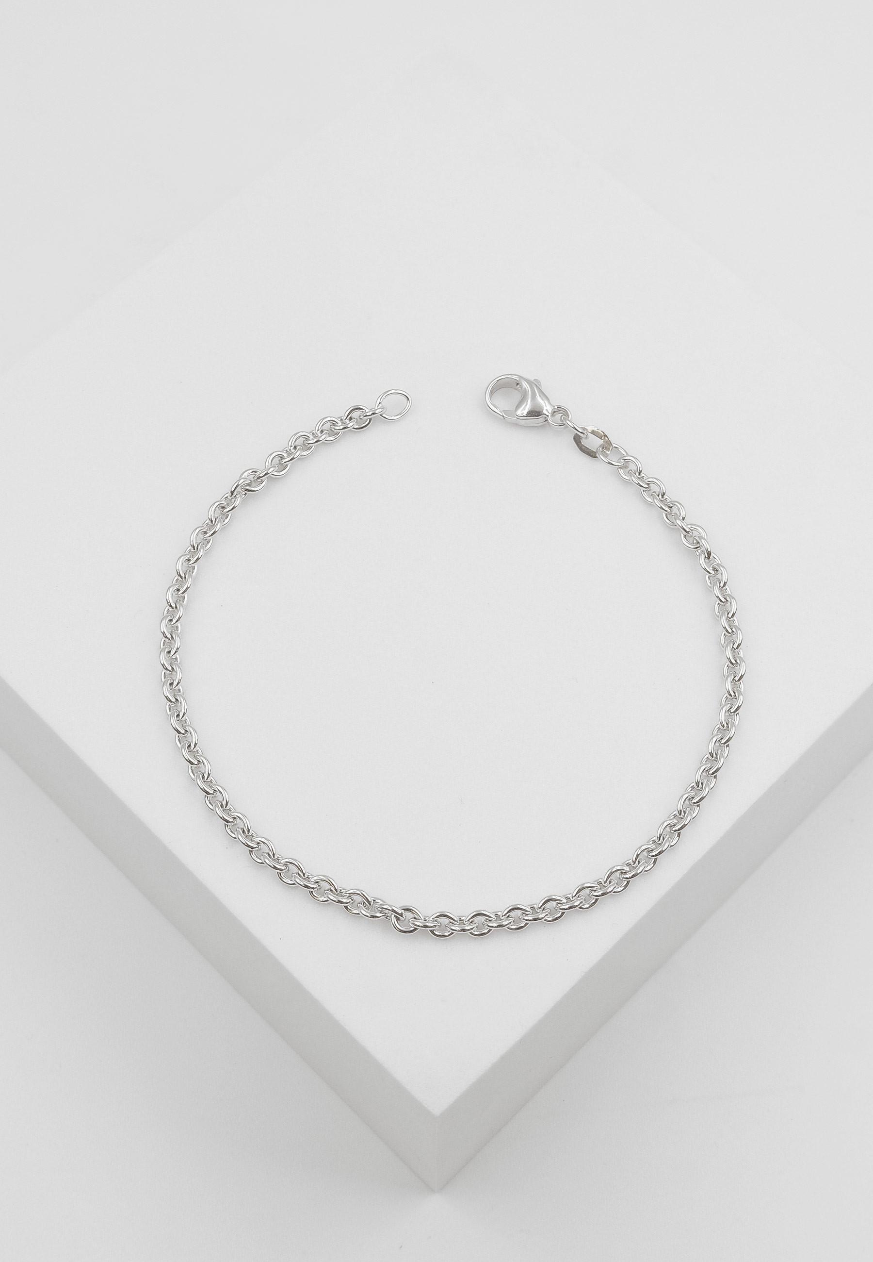 MUAU Schmuck Bracelet Rundanker Weissgold 750, 3.1mm, 19cm
