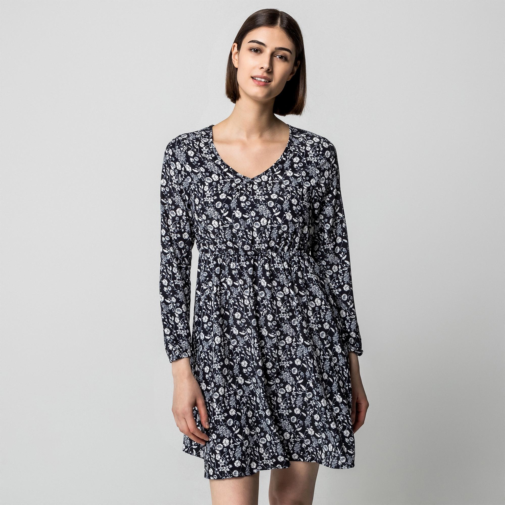 Manor Woman Minikleid mit floralem All-Over-Print
