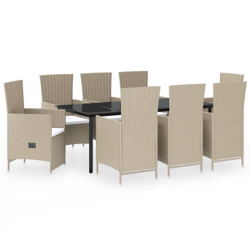 VidaXL Garten essgruppe poly-rattan
