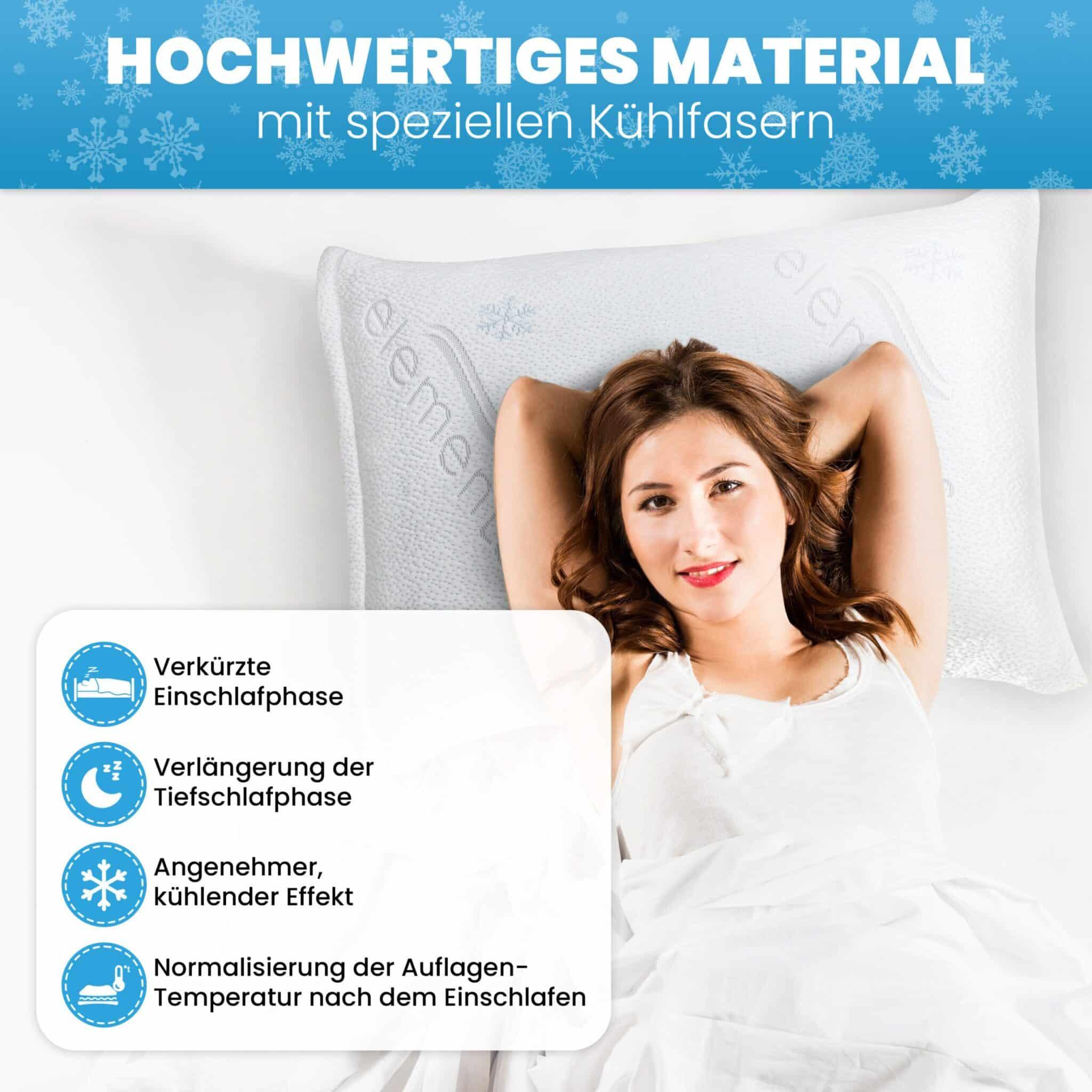 Mara Vital Kühlender Kissenbezug Elements Cool 2er Set – Kissenbezug / Kissenbezug kühlend - Bio GOTS Premium