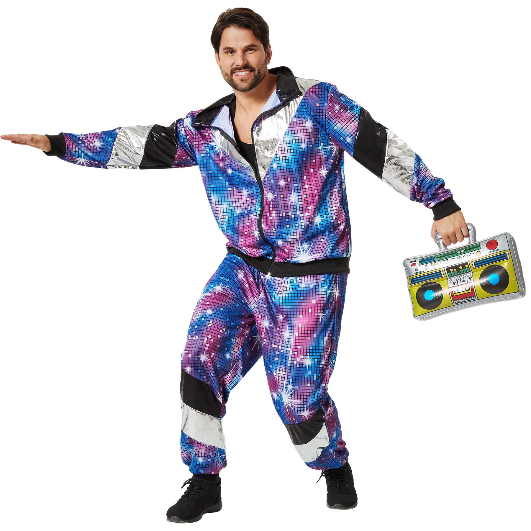 Tectake kostüm Retro 80er 90er Jahre Disco Jogginganzug