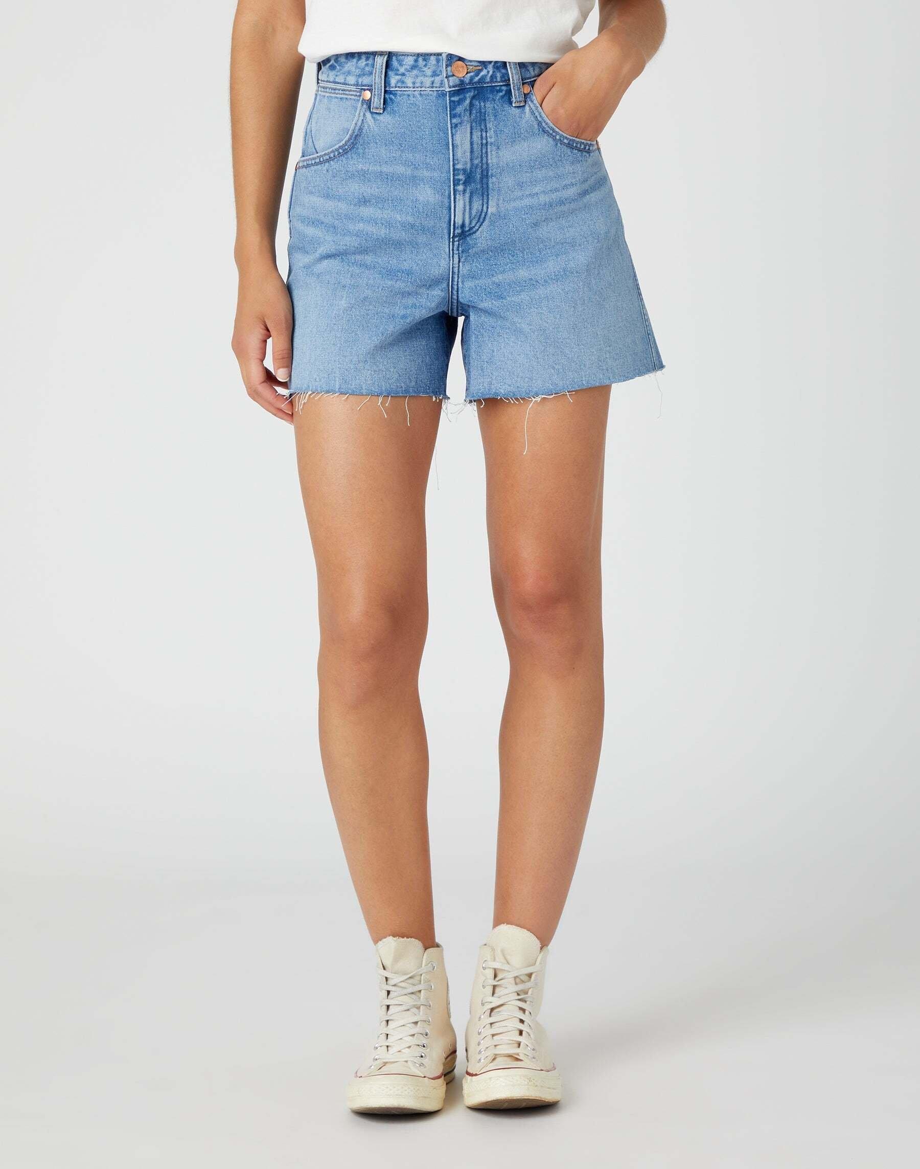 Wrangler Donna High Waist Jeansshorts