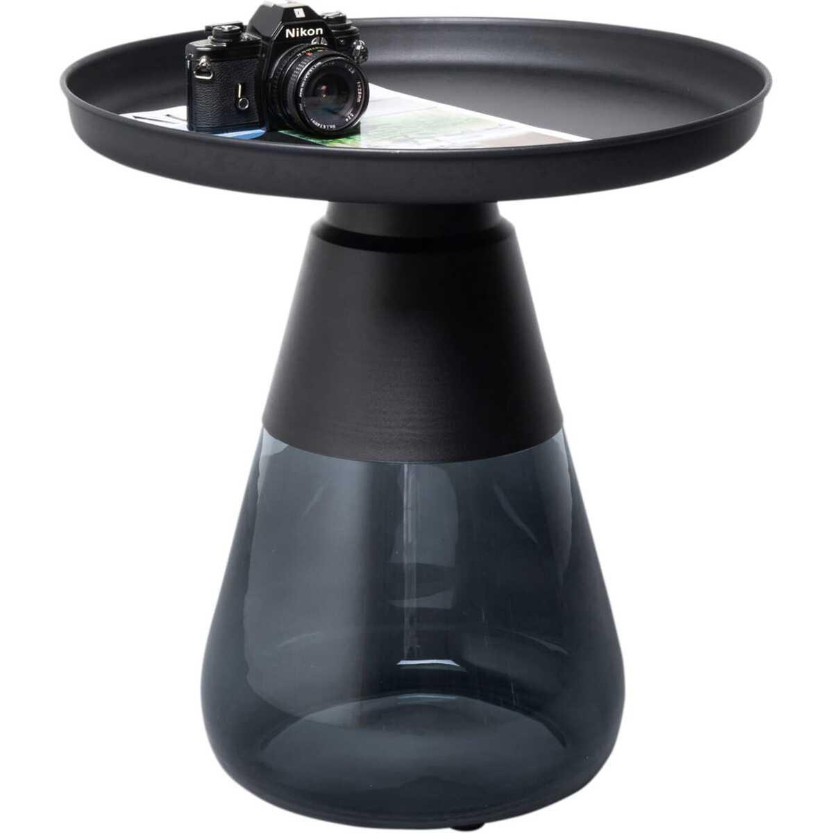 KARE Design Beistelltisch Bottiglia smoke rund 50
