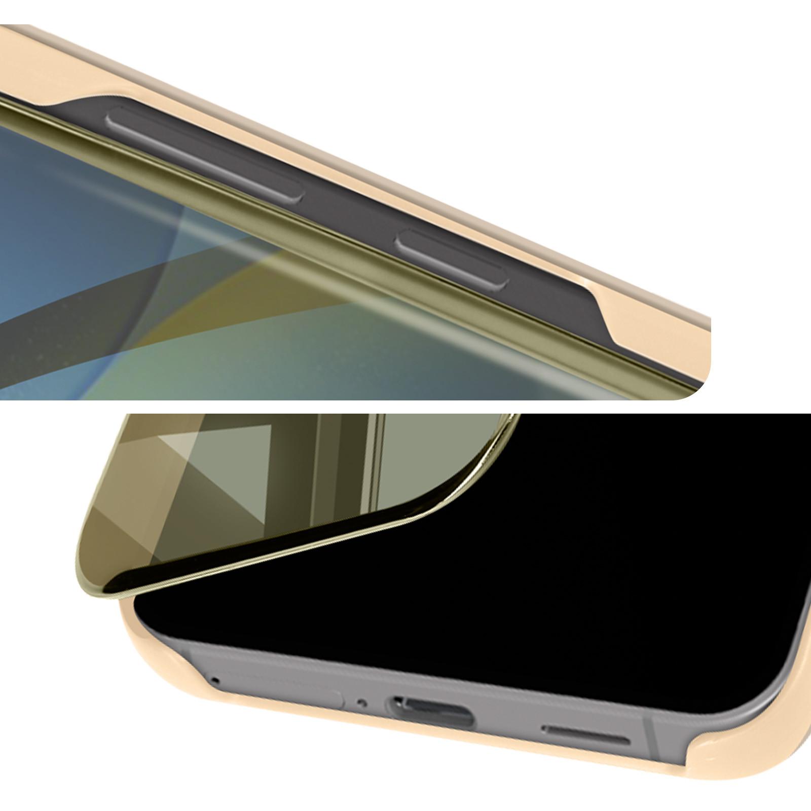 Avizar Samsung S24 Spiegel-Etui Gold