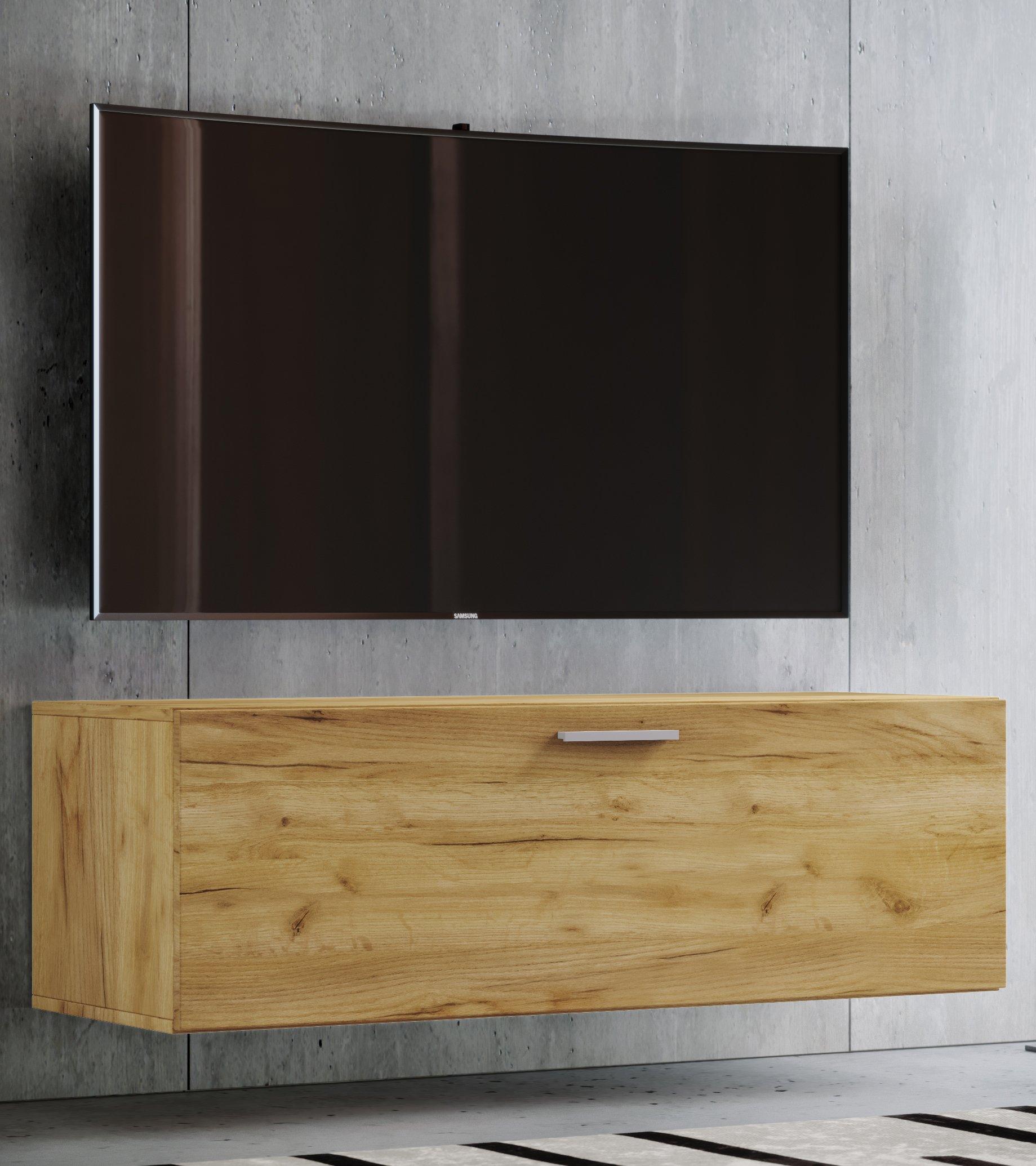 VCM TV Möbel | Wandboard | Lowboard hängend | Maße H. 40 x T. 36 cm | Wandschrank - Fernso