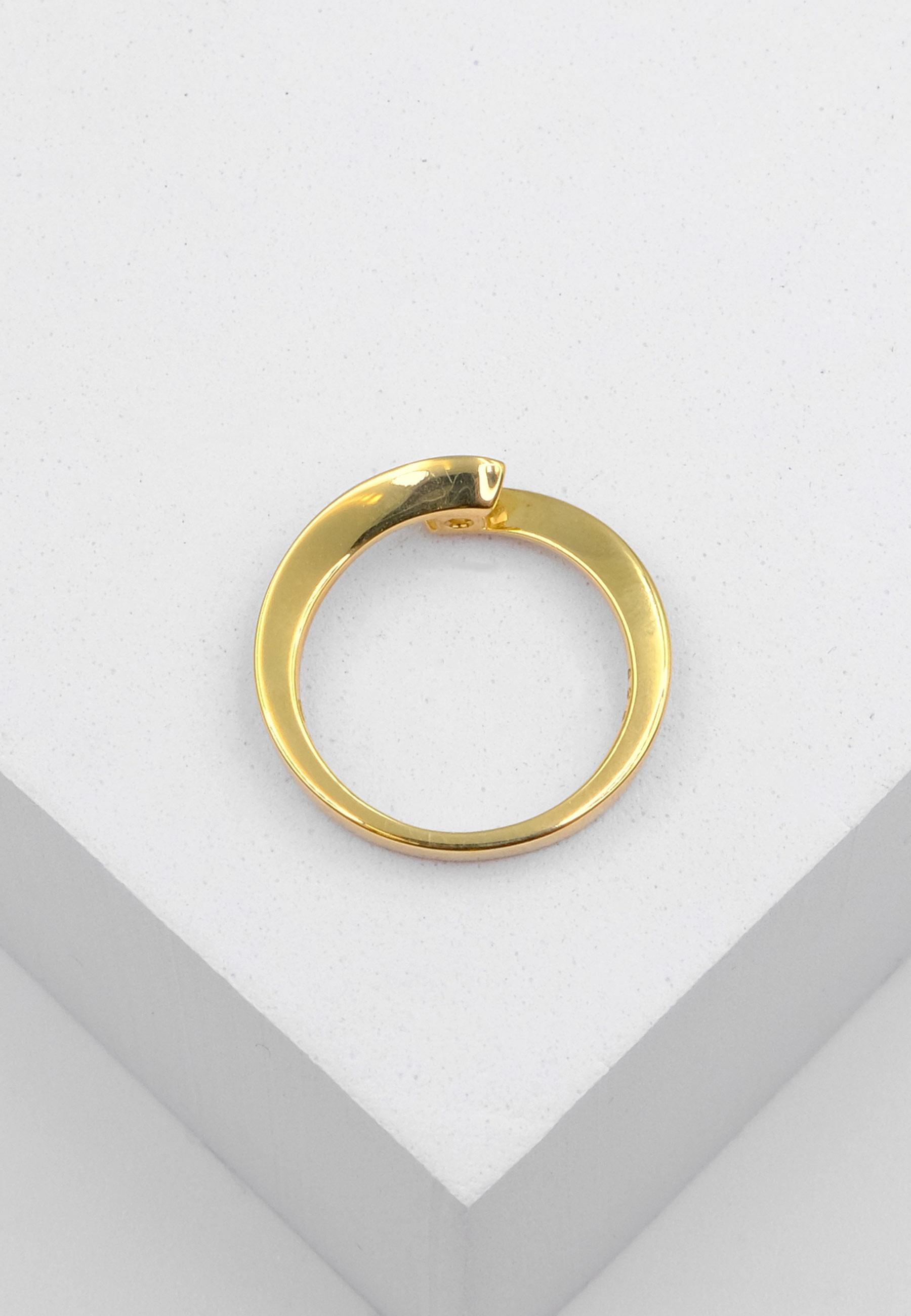 MUAU Schmuck Solitaire Ring Diamant 0.40ct. Gelbgold 750