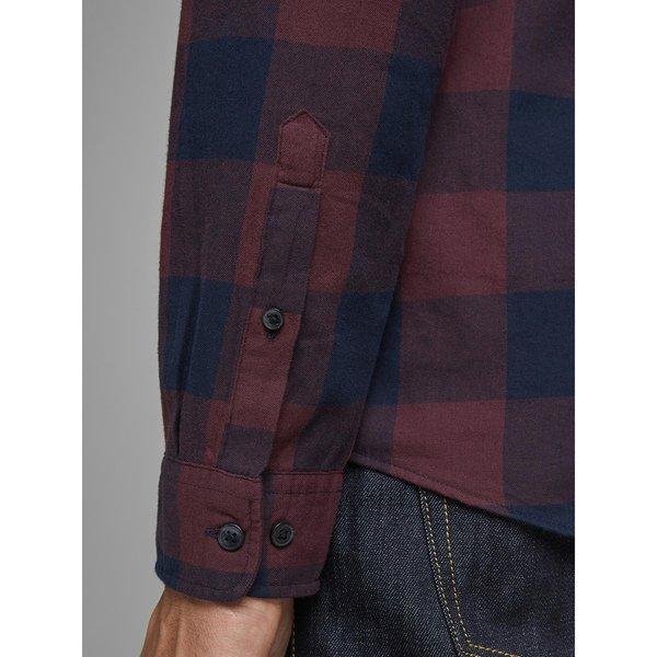 JACK & JONES JJEGINGHAM Twill Kariertes Langarmhemd Slim Fit