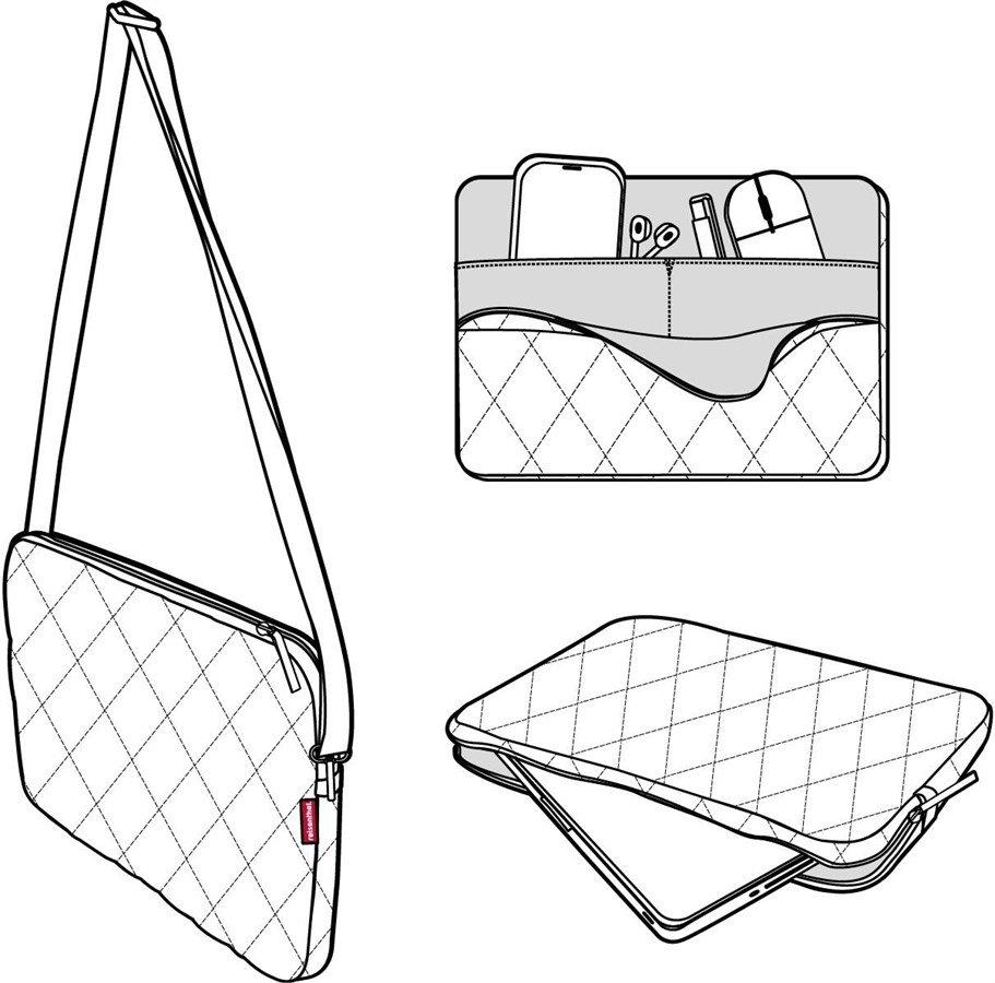 reisenthel Notebooktasche Notebook sleeve Rhombus Black, 13.5