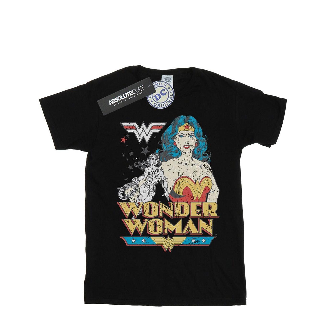 DC COMICS Wonder Woman Distressed Logo T-Shirt