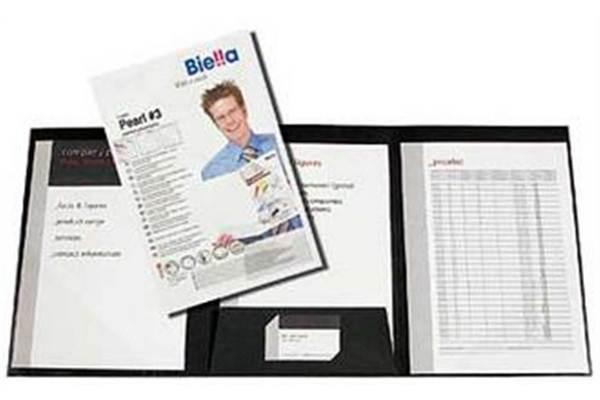 Biella BIELLA Präsentationsmappe Pearl#3 A4 186421.02 schwarz, Sichttasche 40 Bl.