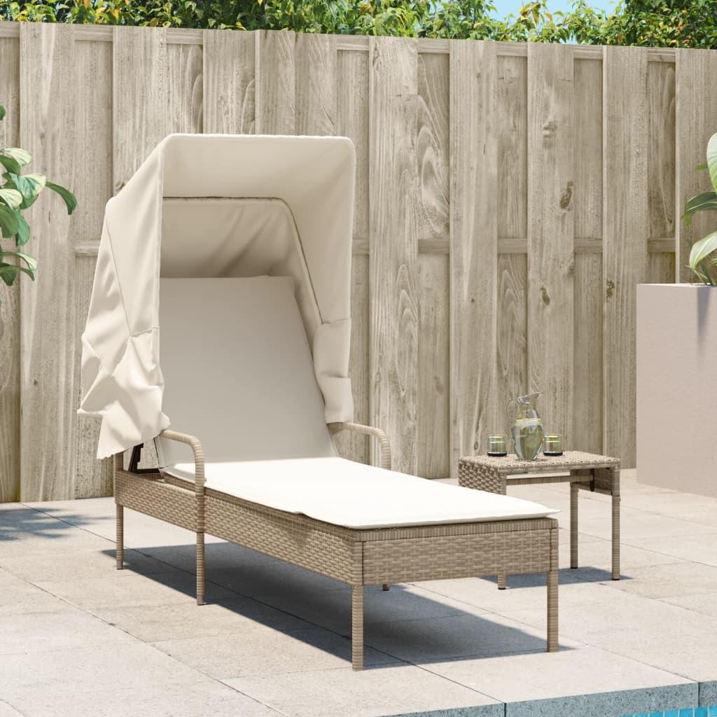 VidaXL Sonnenliege poly-rattan