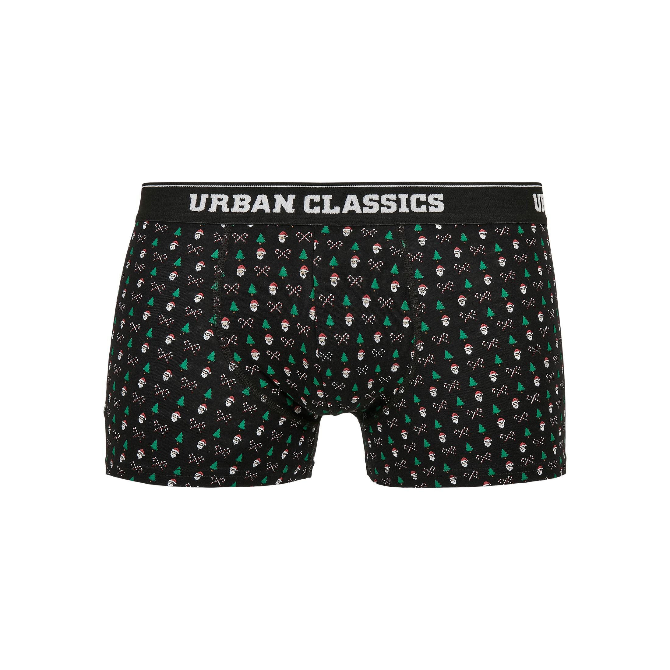 URBAN CLASSICS Satz von 3 Boxershorts organic x-mas (GT)