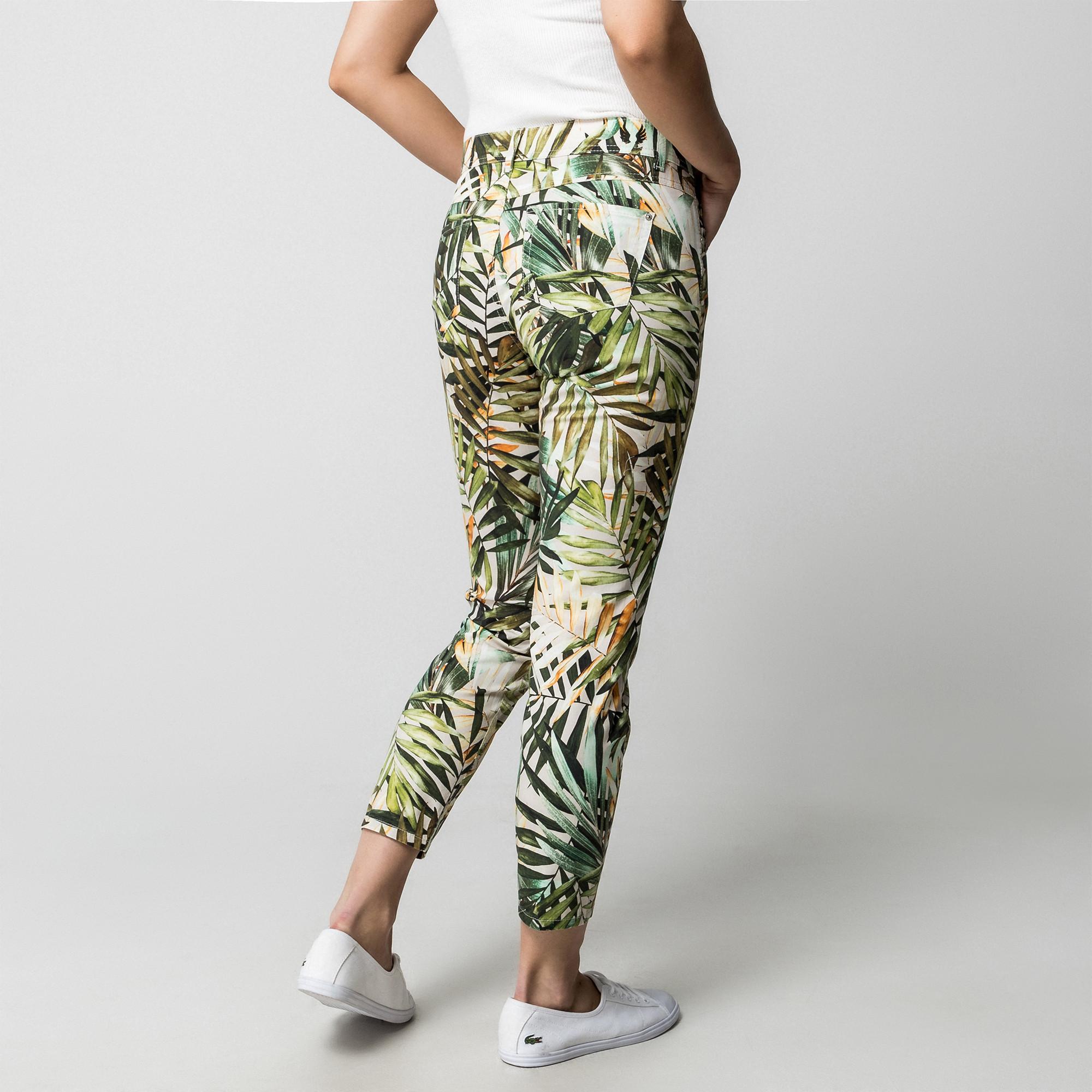ANGELS Ornella Slim Fit Hose mit Blumenmuster 7/8-Länge