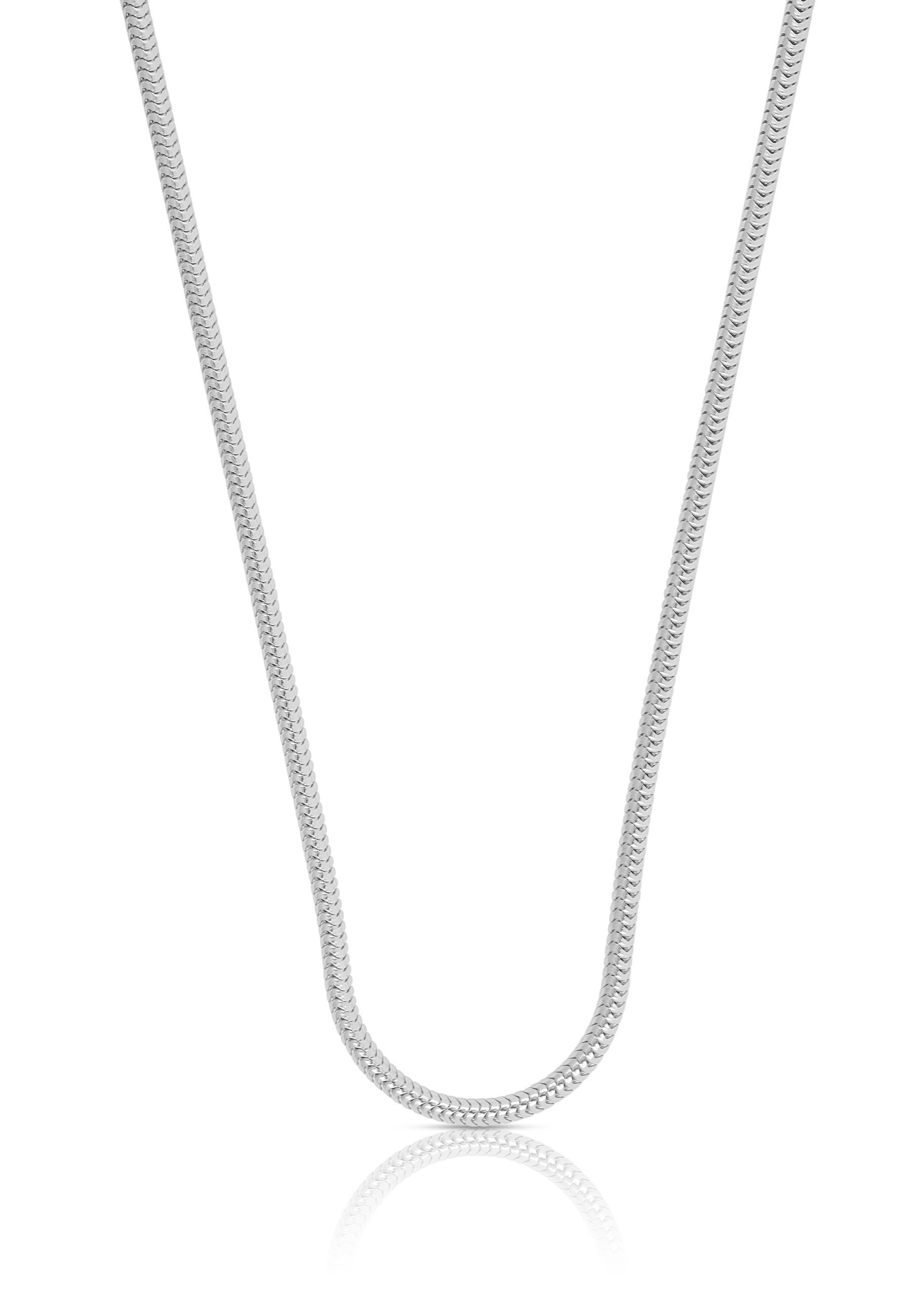 MUAU Schmuck Collier Schlange Weissgold 750, 1.9mm, 50cm