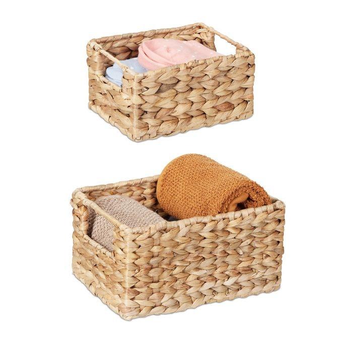 B2X Set Aufbewahrungskörbe aus Wasserhyazinthe