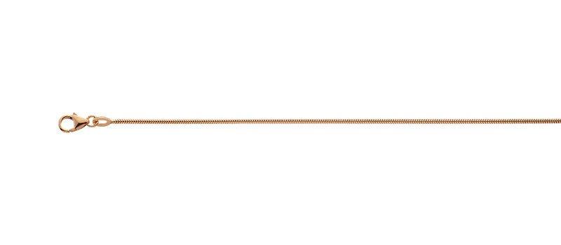 MUAU Schmuck Collier Schlange Rotgold 750, 1.3mm, 42cm