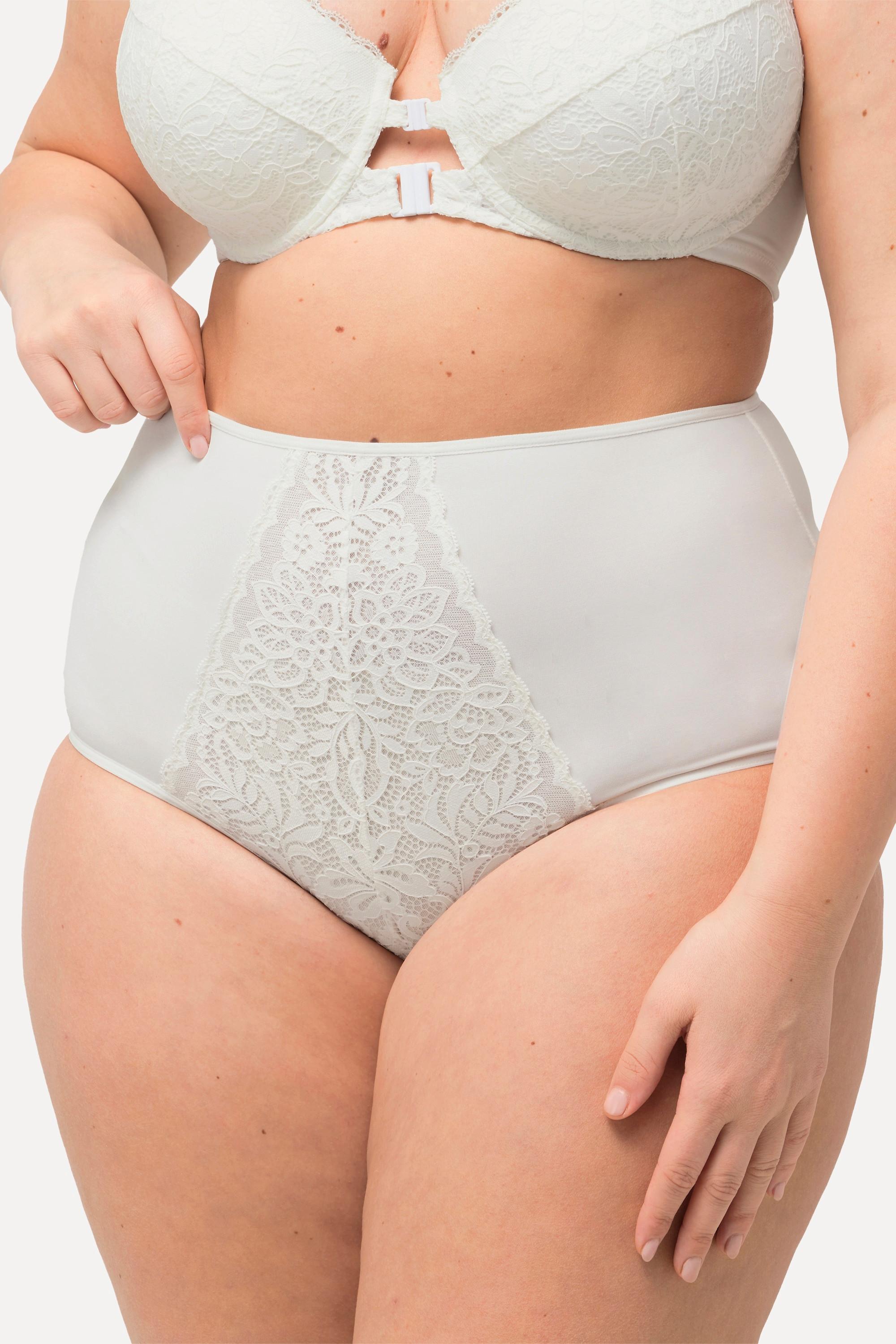 Ulla Popken Maxislip, Spitzen-Einsatz, High Waist