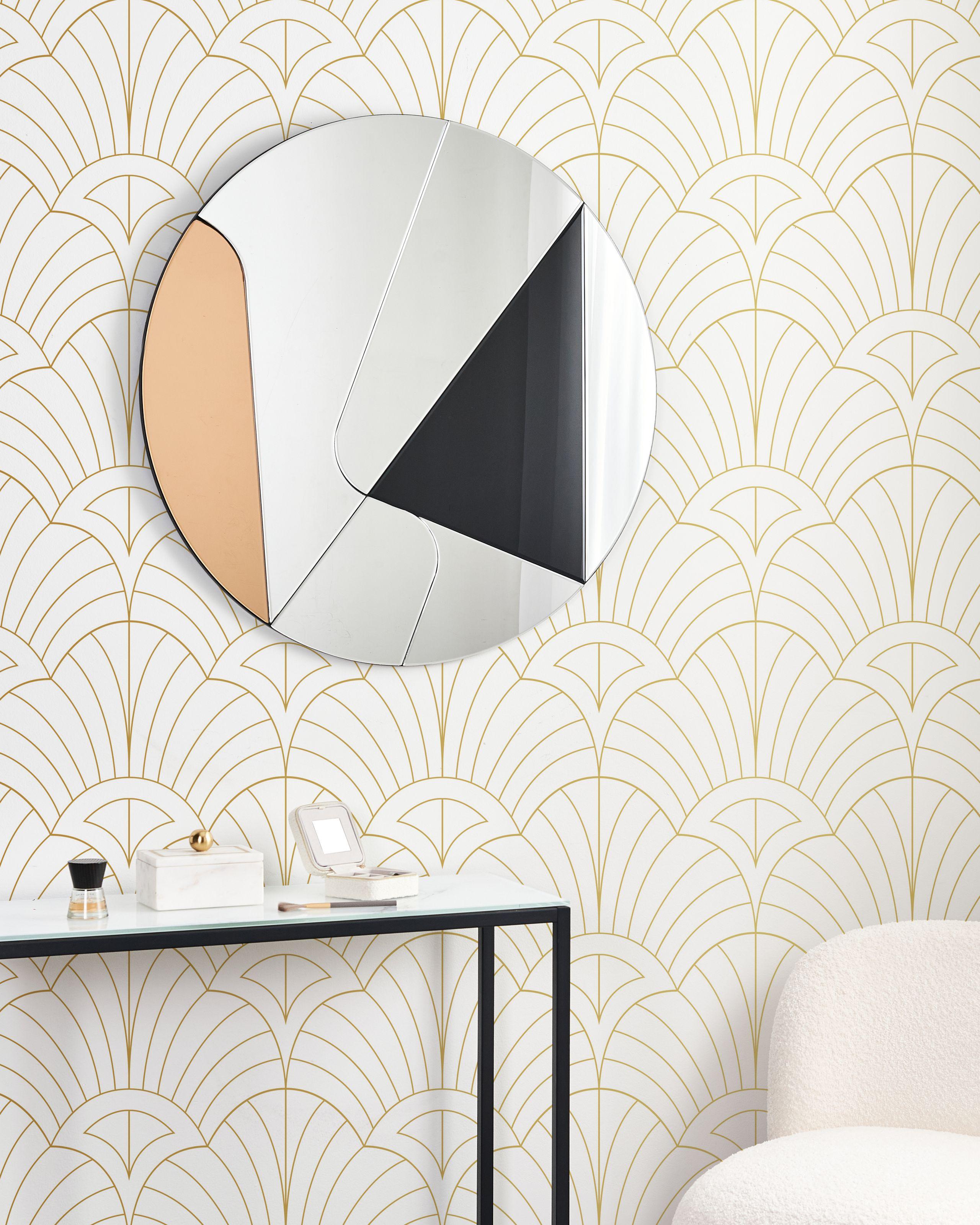 Beliani Wandspiegel aus Glas Retro TROUVILLE