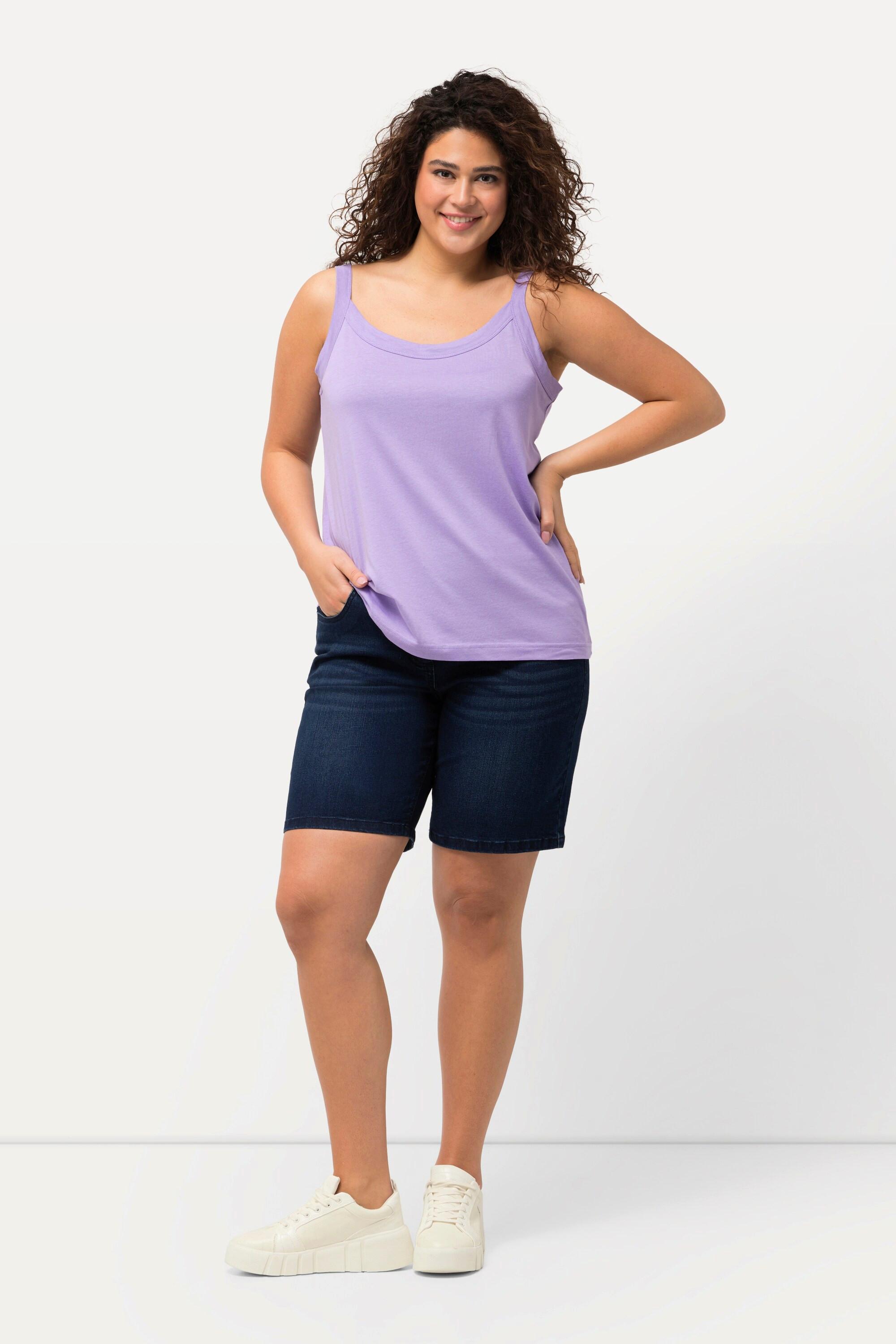 Ulla Popken Mandy 5-Pocket Komfortbund Jeansbermuda