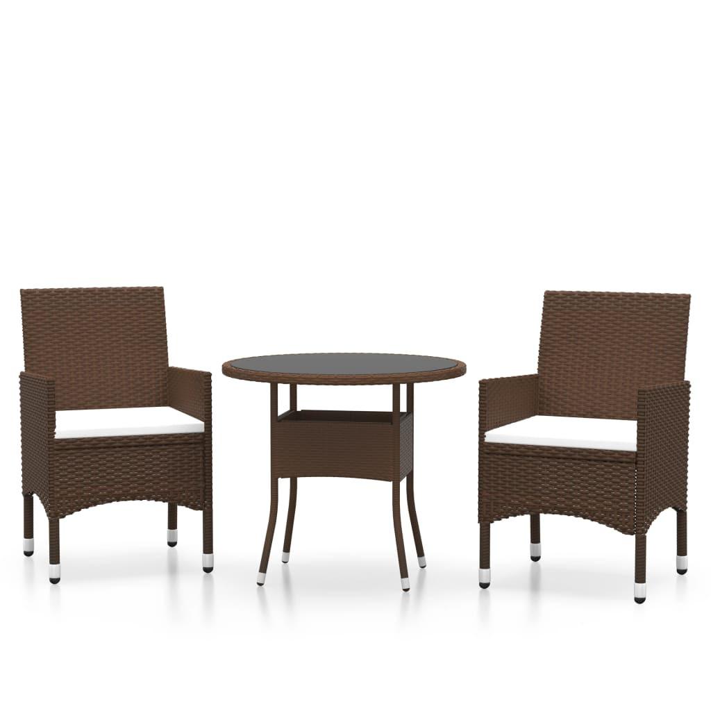 VidaXL Garten bistro set poly-rattan