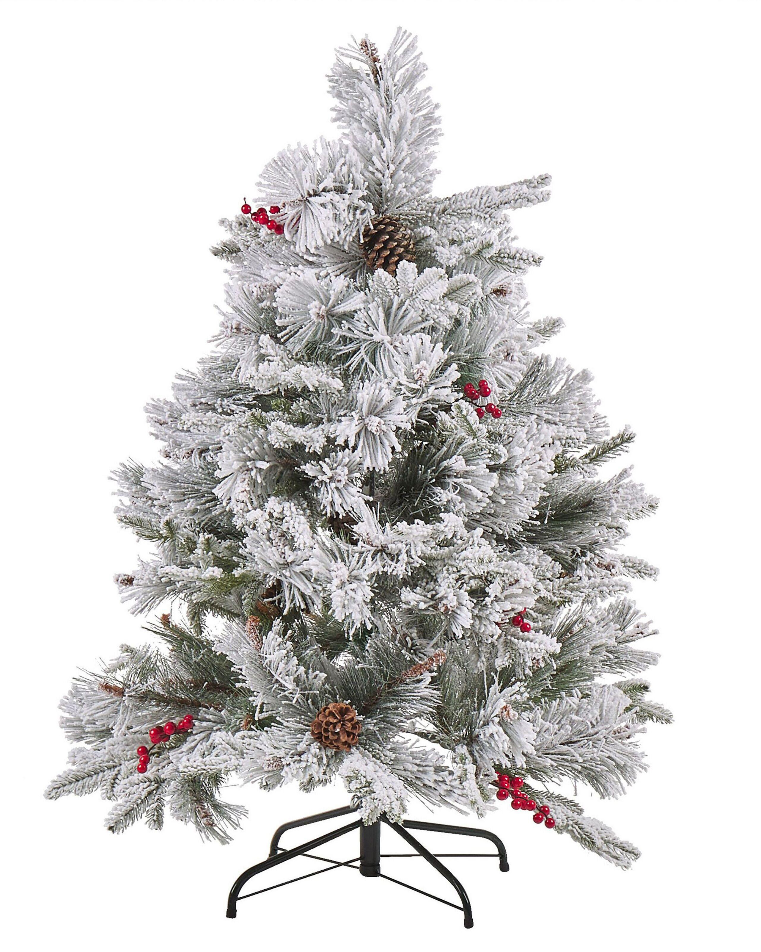 Beliani Künstlicher Weihnachtsbaum mit Schnee aus Kunststoff Klassisch MASALA