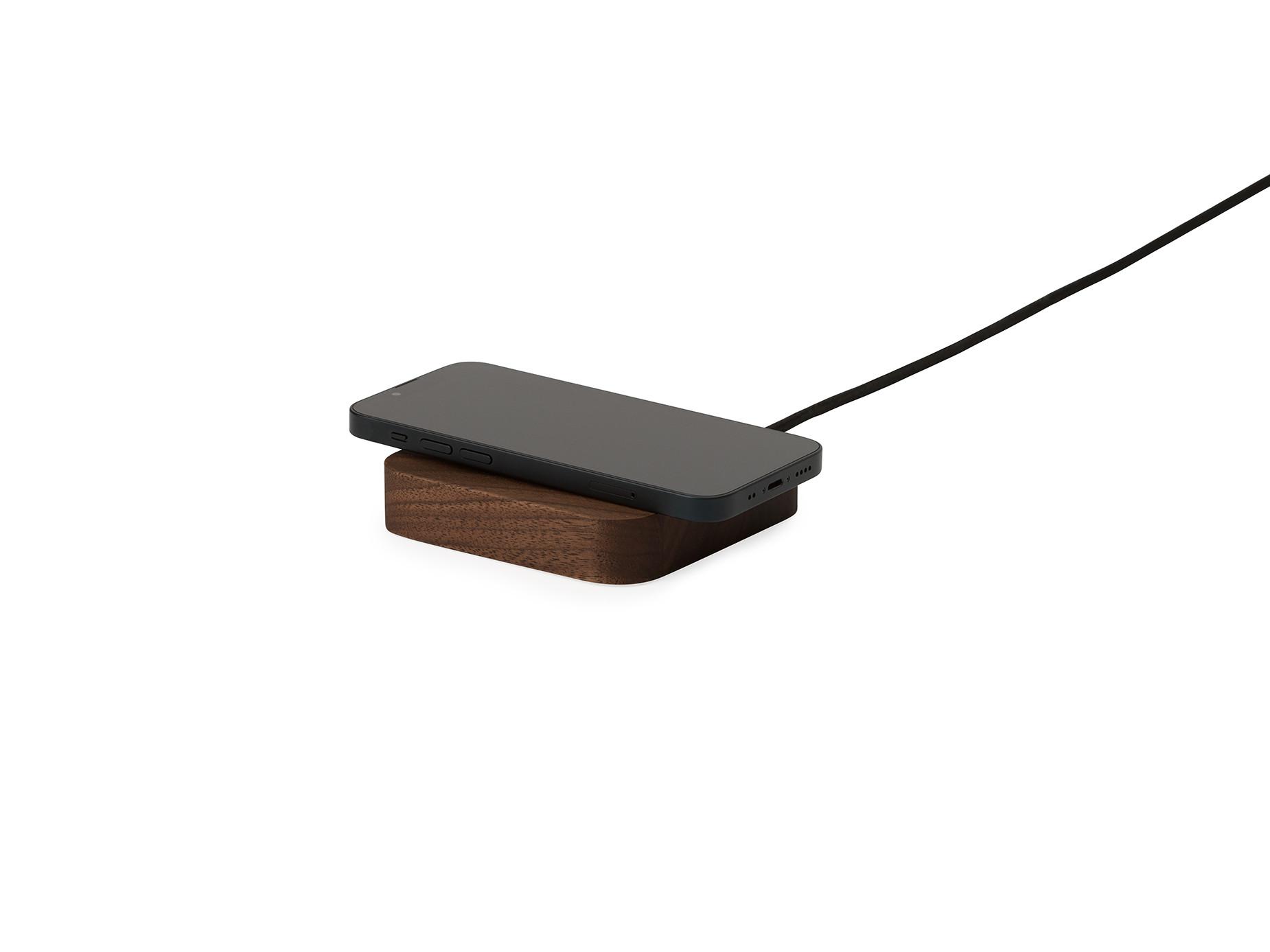 Oakywood Charging Pad (OakyBlocks) Kabelloses Schreibtisch-Ladegerät aus Holz