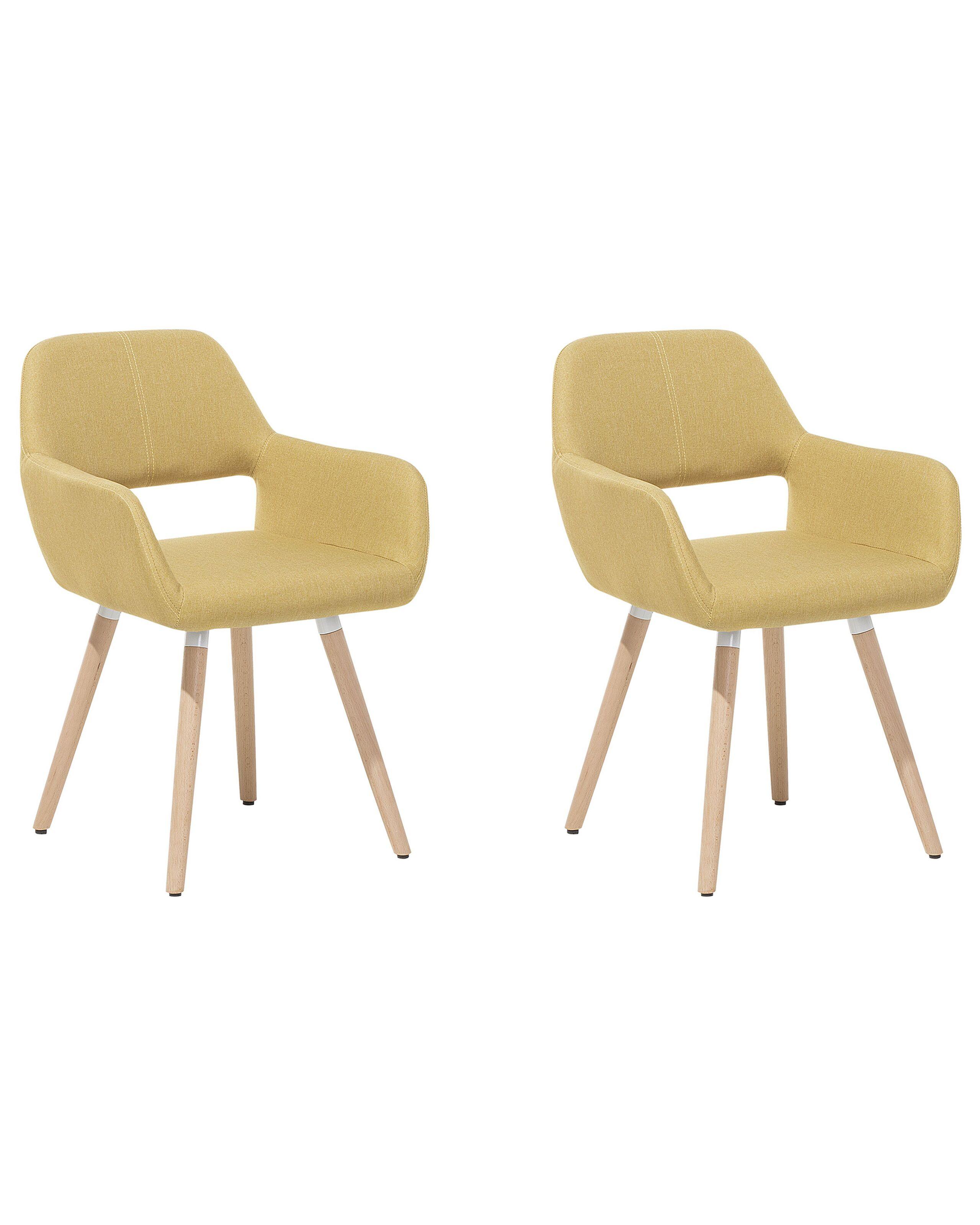 Beliani Esszimmerstuhl 2er Set aus Polyester Retro CHICAGO