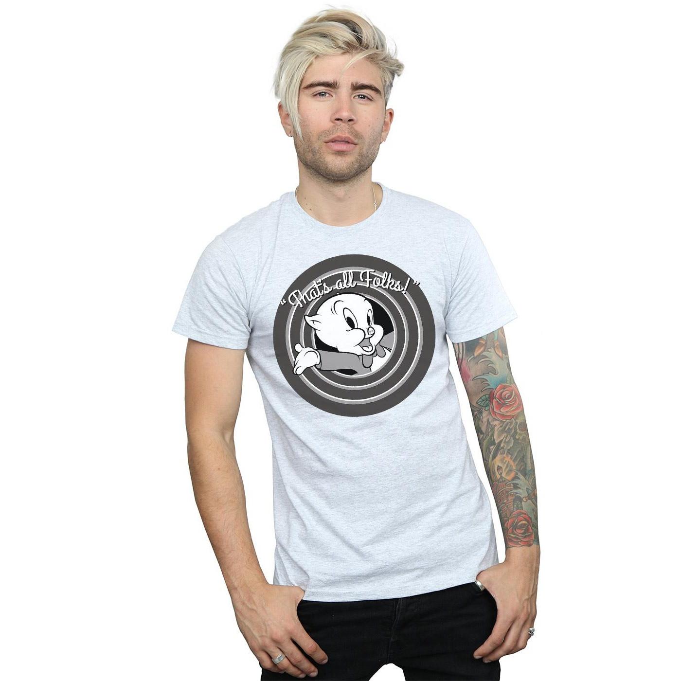 LOONEY TUNES That's All Folks Porky Pig T-Shirt